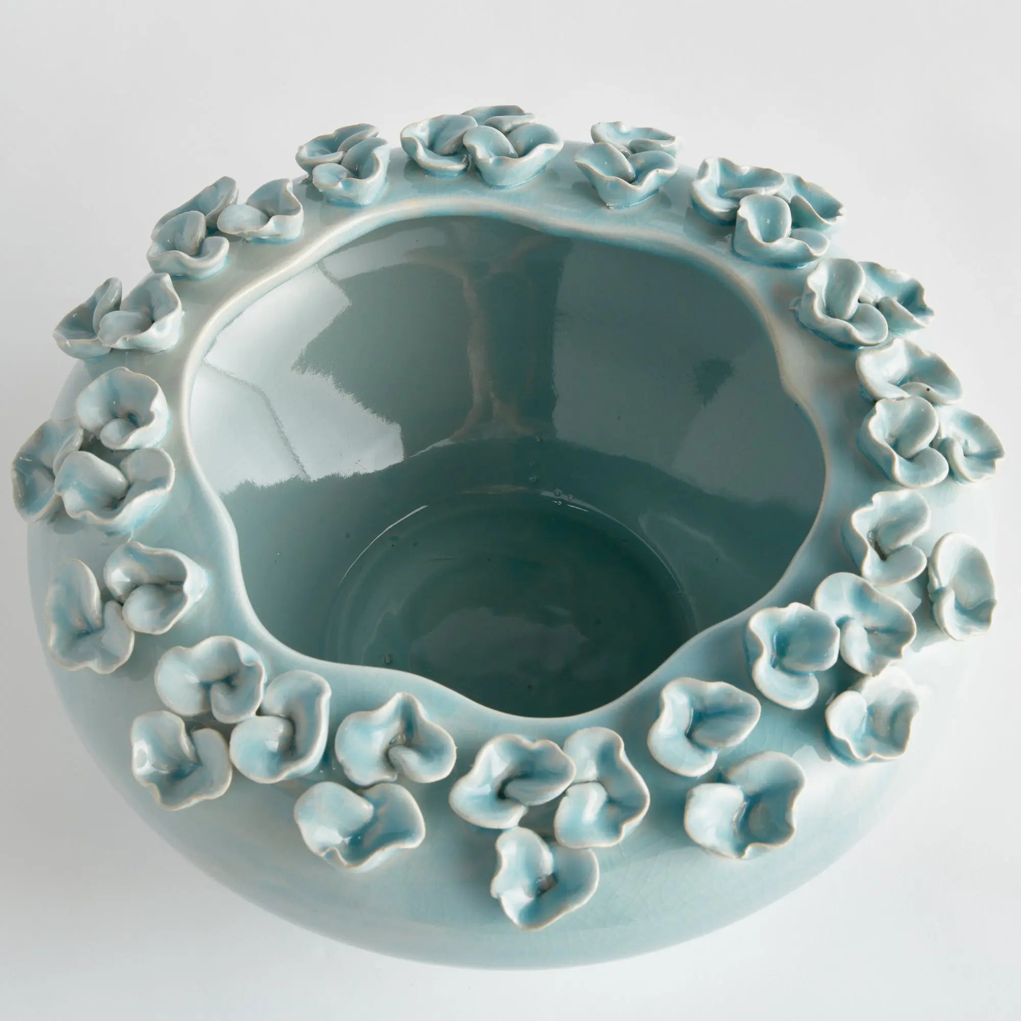 Petite Fleur Decorative Bowl - Ice Blue