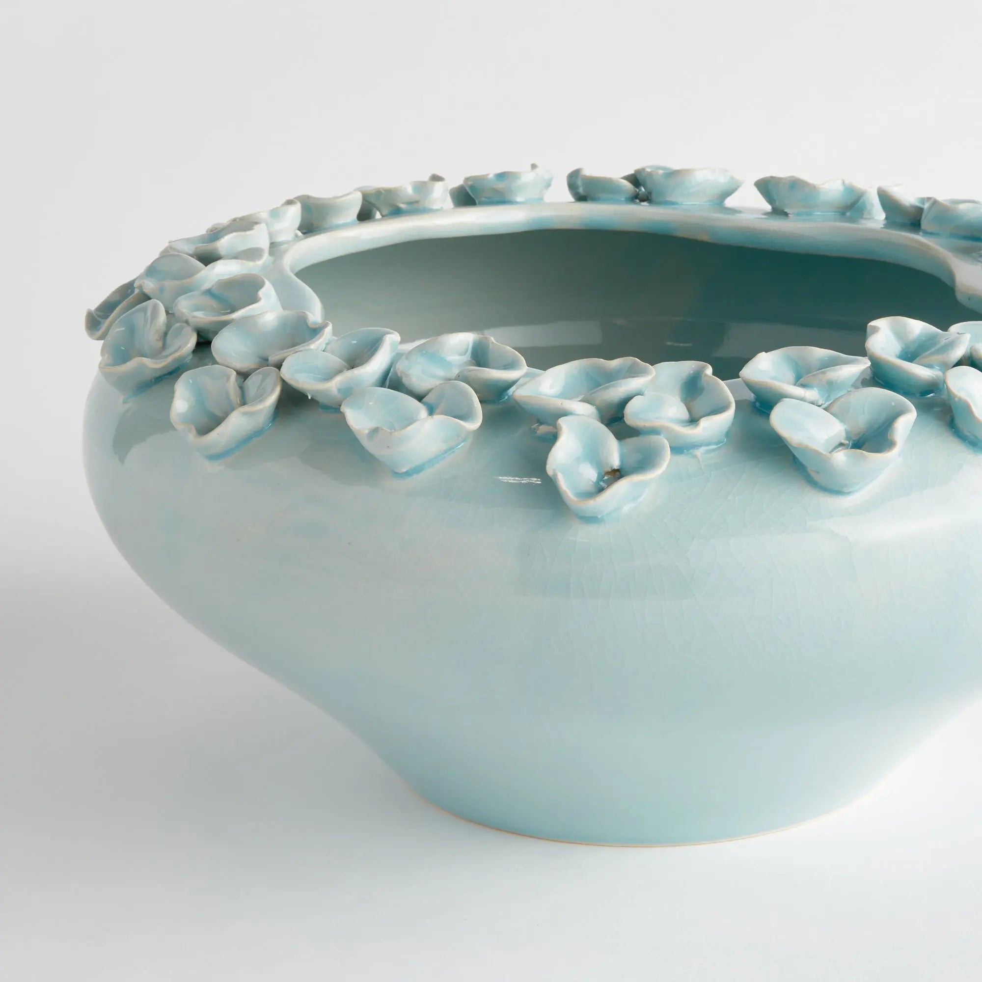 Petite Fleur Decorative Bowl - Ice Blue