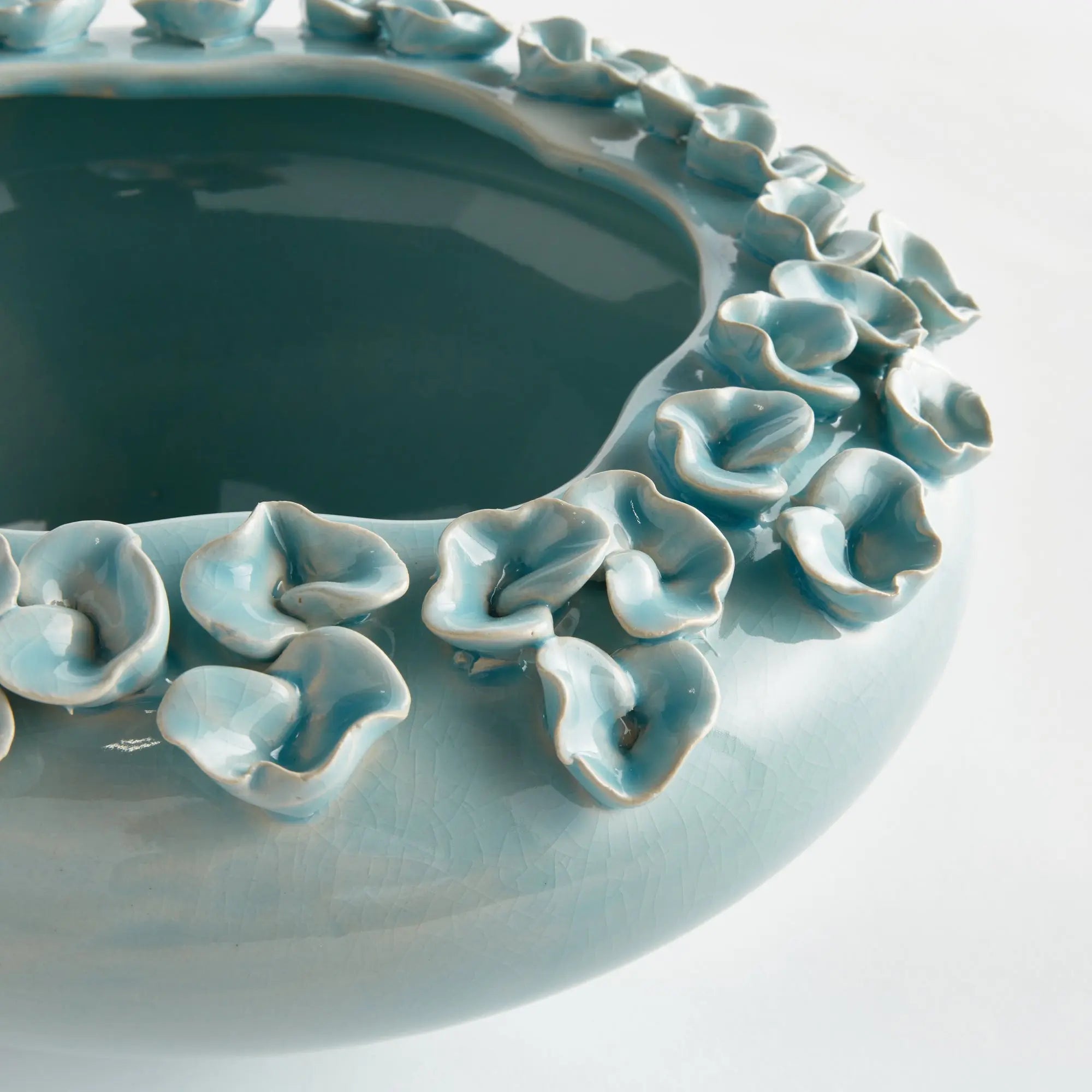 Petite Fleur Decorative Bowl - Ice Blue