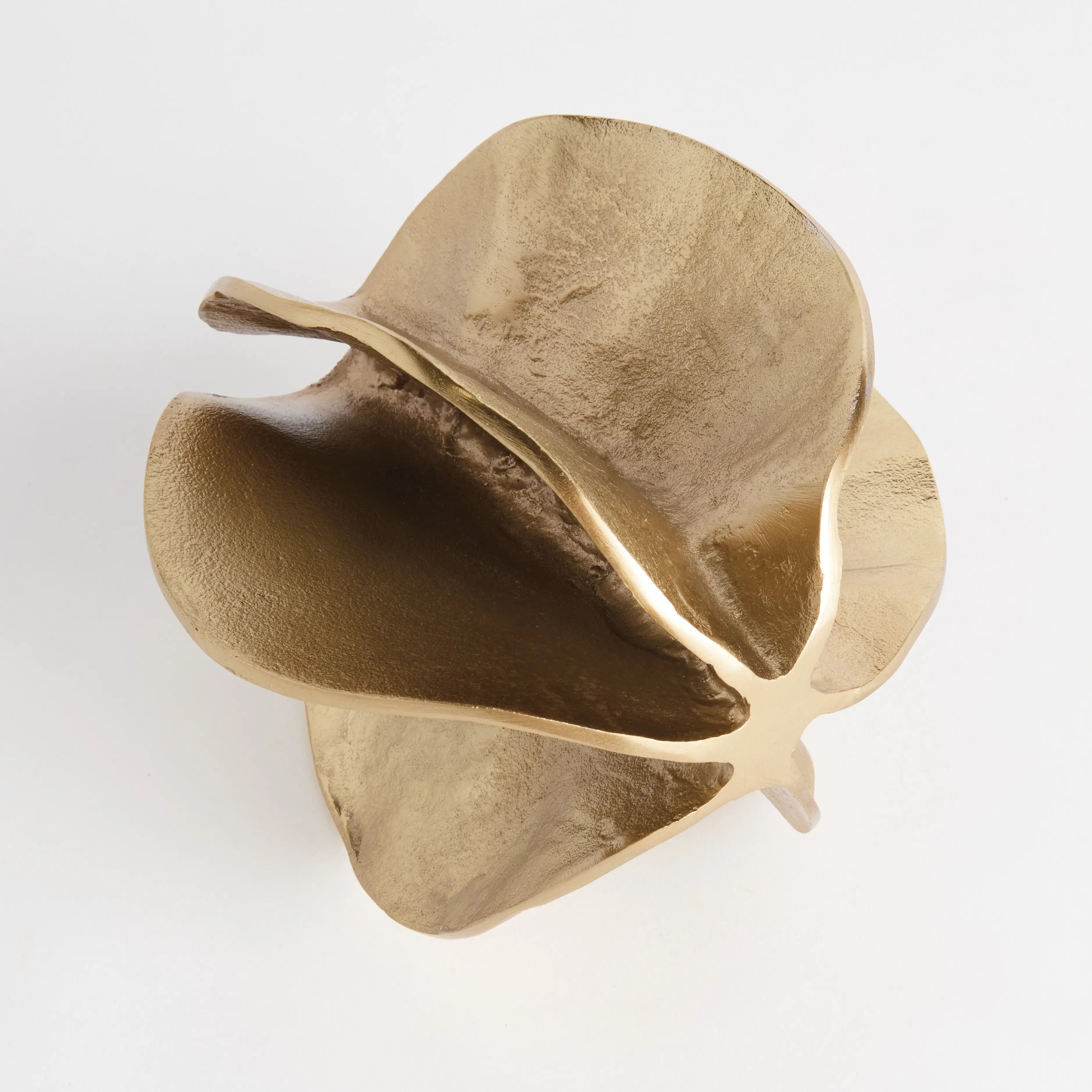 Devin Sculpture - Gold Cast Aluminum Organic Sculpture - Villa Decor & Design