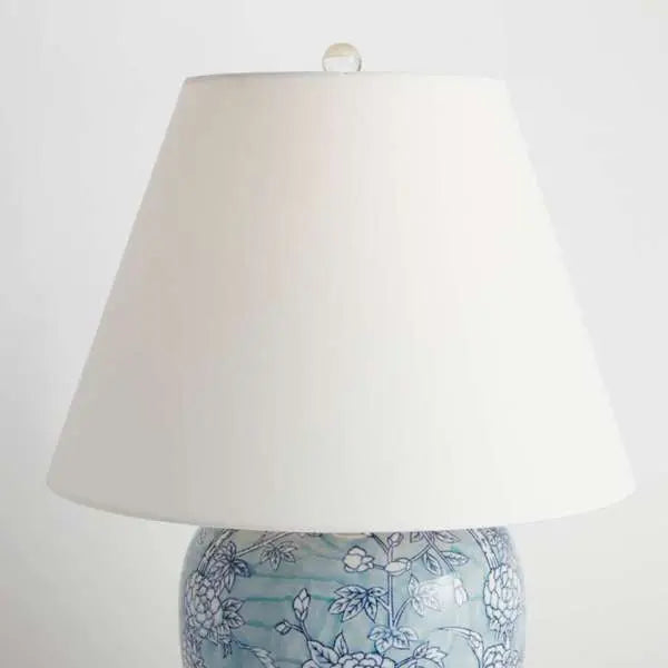 Hanni Chinoiserie Lamp - Blue & White Hand-Painted Porcelain Table Lamp - Villa Decor & Design