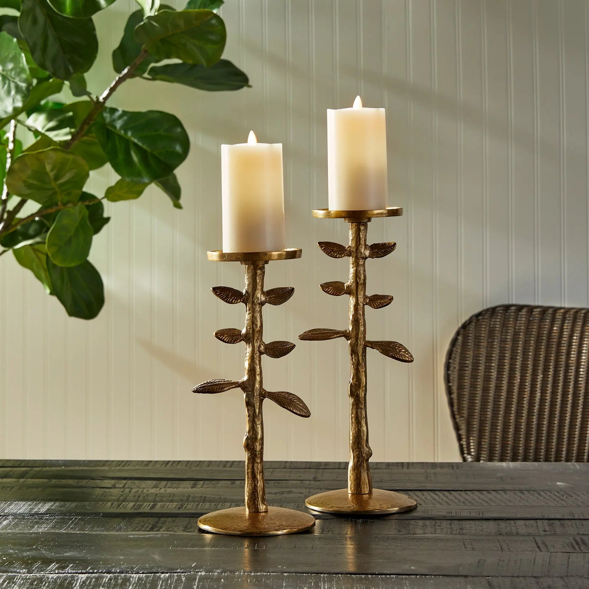 Brier Aluminum Candle Stands