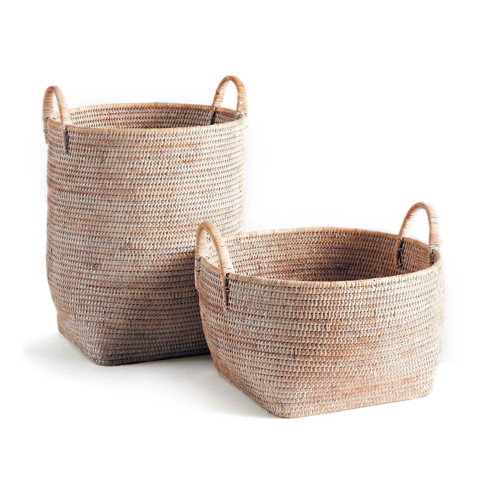 BURMA RATTAN ORCHARD BASKETS, SET OF 2 Villa Decor & Design