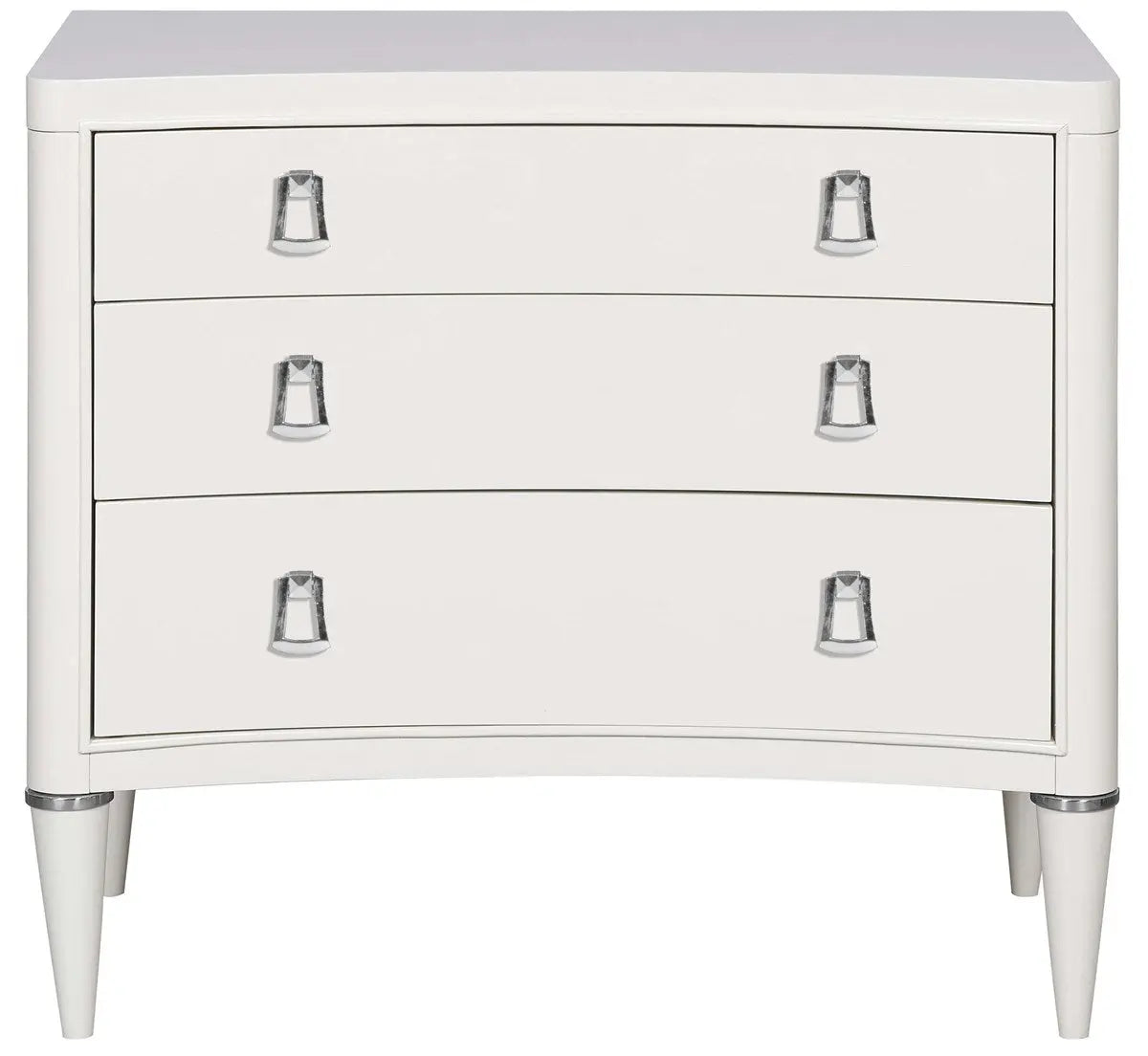 vanguard furniture, white nightstand, lillet