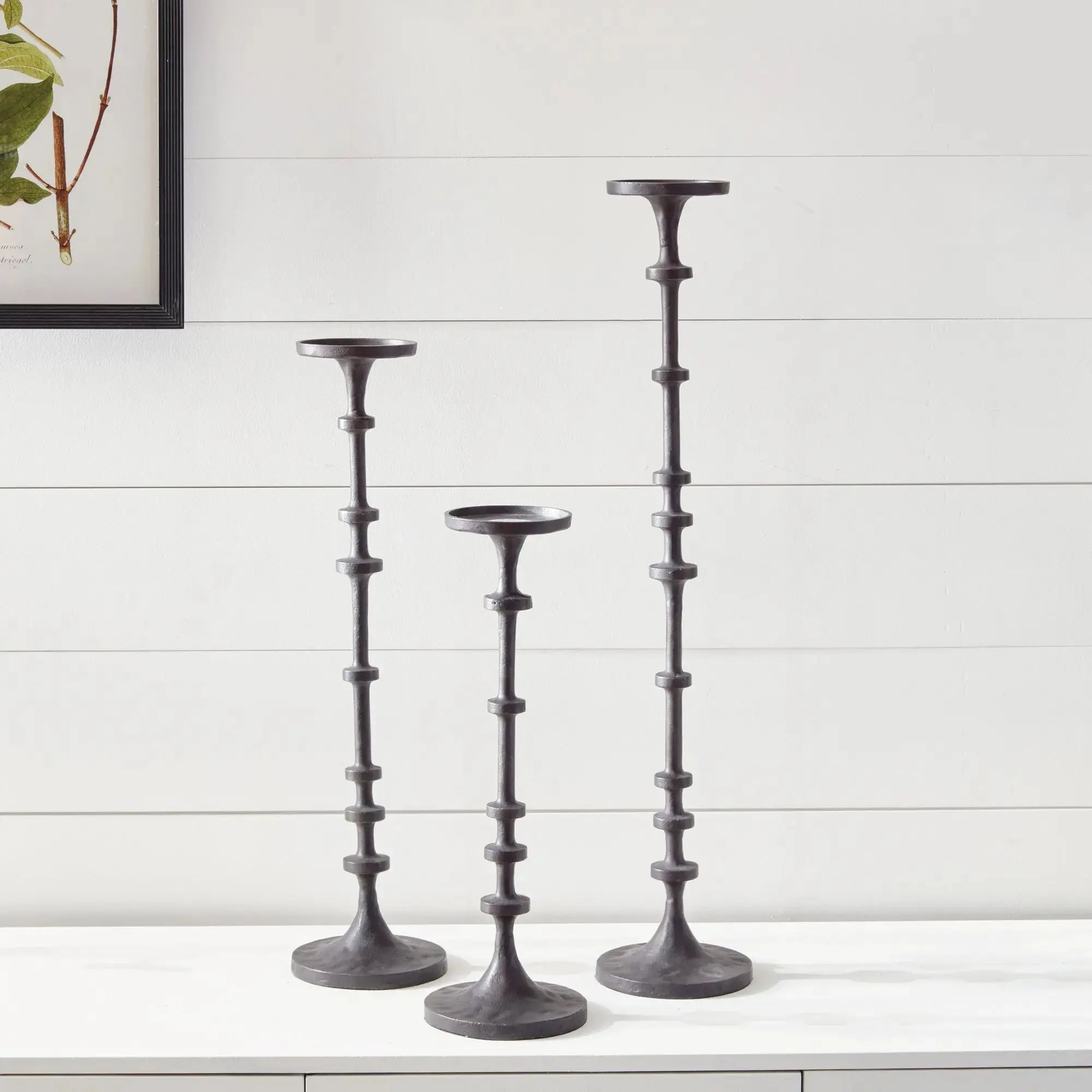 ABACUS CANDLE STANDS, SET OF 3 Villa Decor & Design