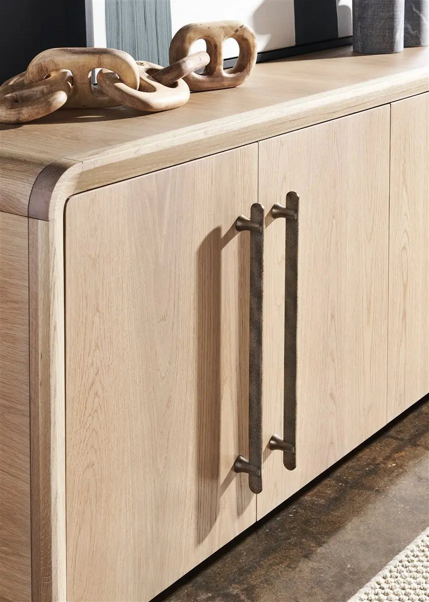 Form Buffet - Four Wood Doors | Wirebrushed Oak in Wheat Finish Vanguard