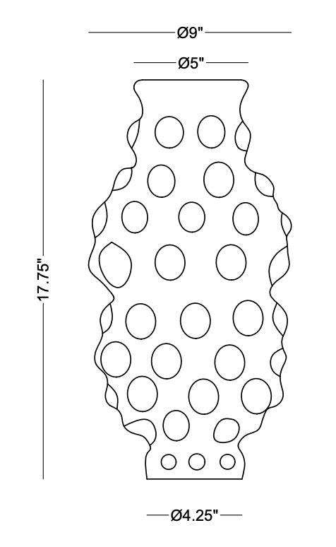 Tobias Sculptural Vase - 18" Weathered Gray & Brown Ceramic Statement Piece