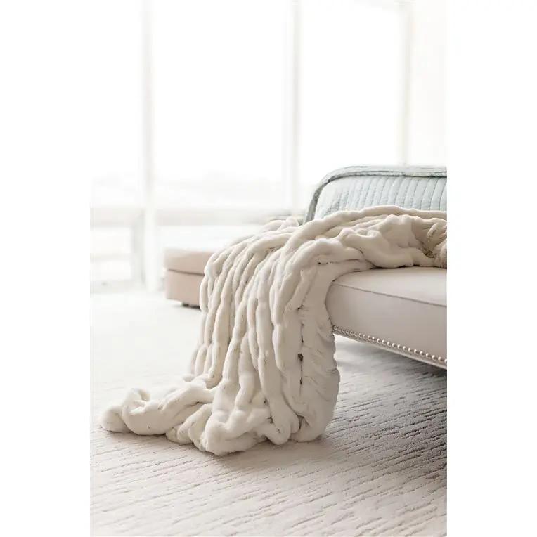 Ivory Mink Couture Collection Faux Fur Throw Fabulous Furs