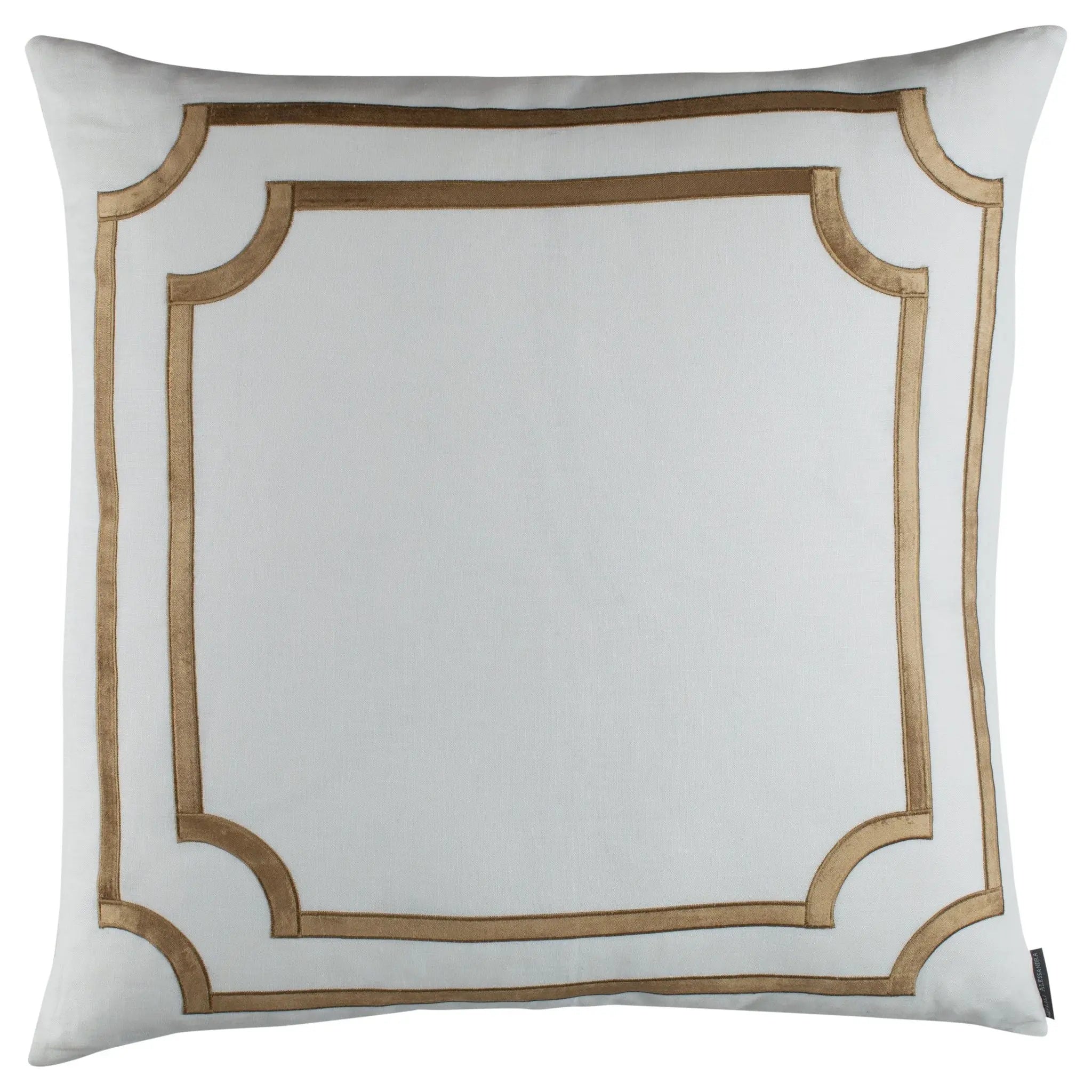 SoHo European Pillow with Straw Velvet Trim - Villa Decor Design & Style - 1