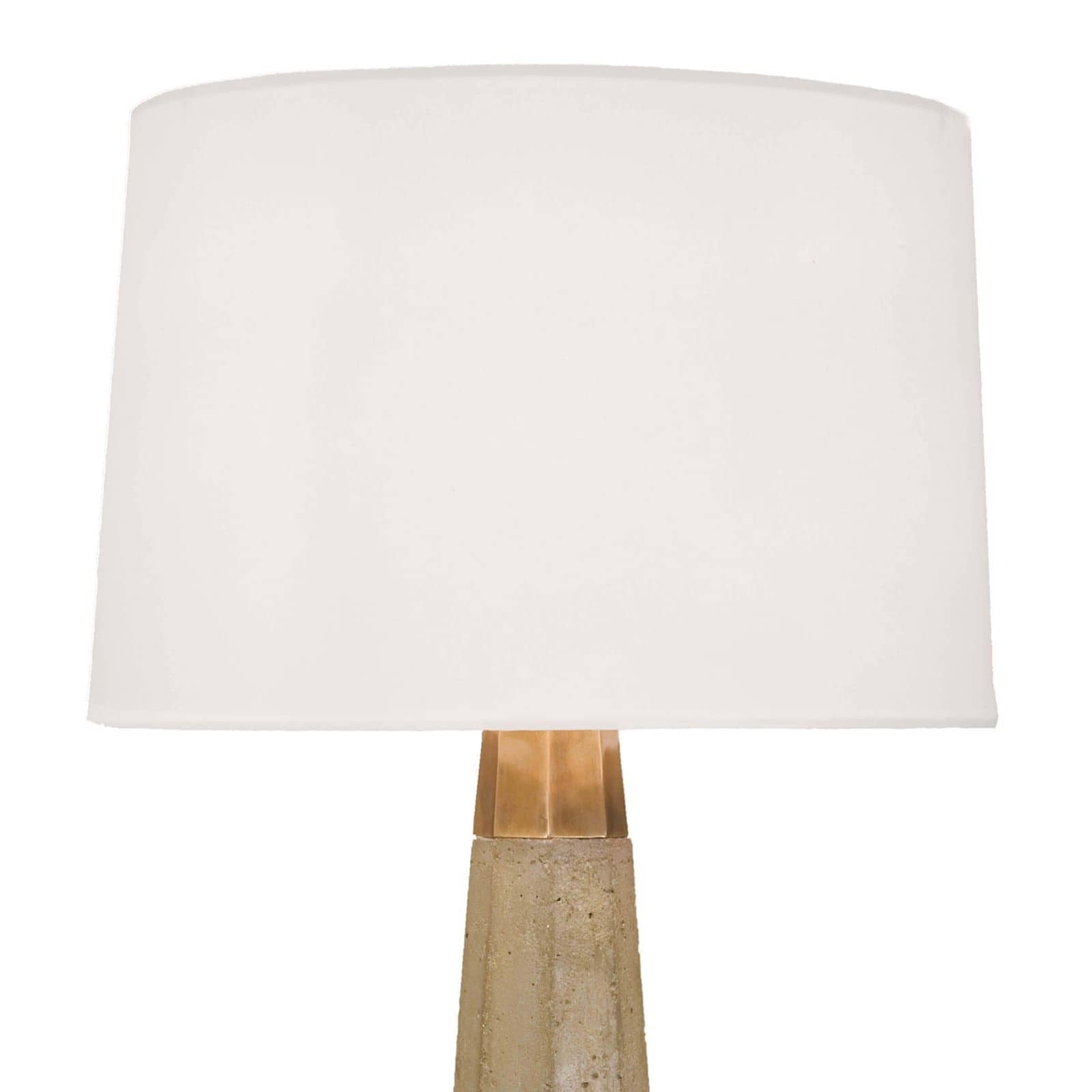 Beretta Concrete Table Lamp - 30" Hexagonal Column with Linen Shade - Villa Decor & Design