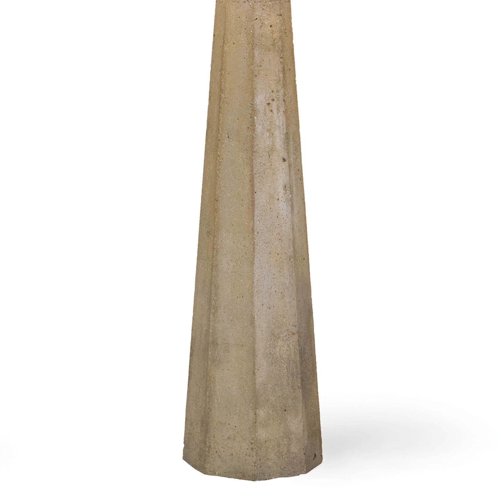 Beretta Concrete Table Lamp - 30" Hexagonal Column with Linen Shade - Villa Decor & Design