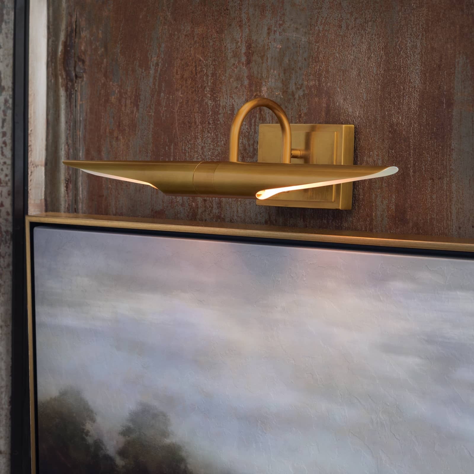 Redford Picture Light (Small or Large) – Natural Brass, Oil Rubbed Bronze, or Polished Nickel
