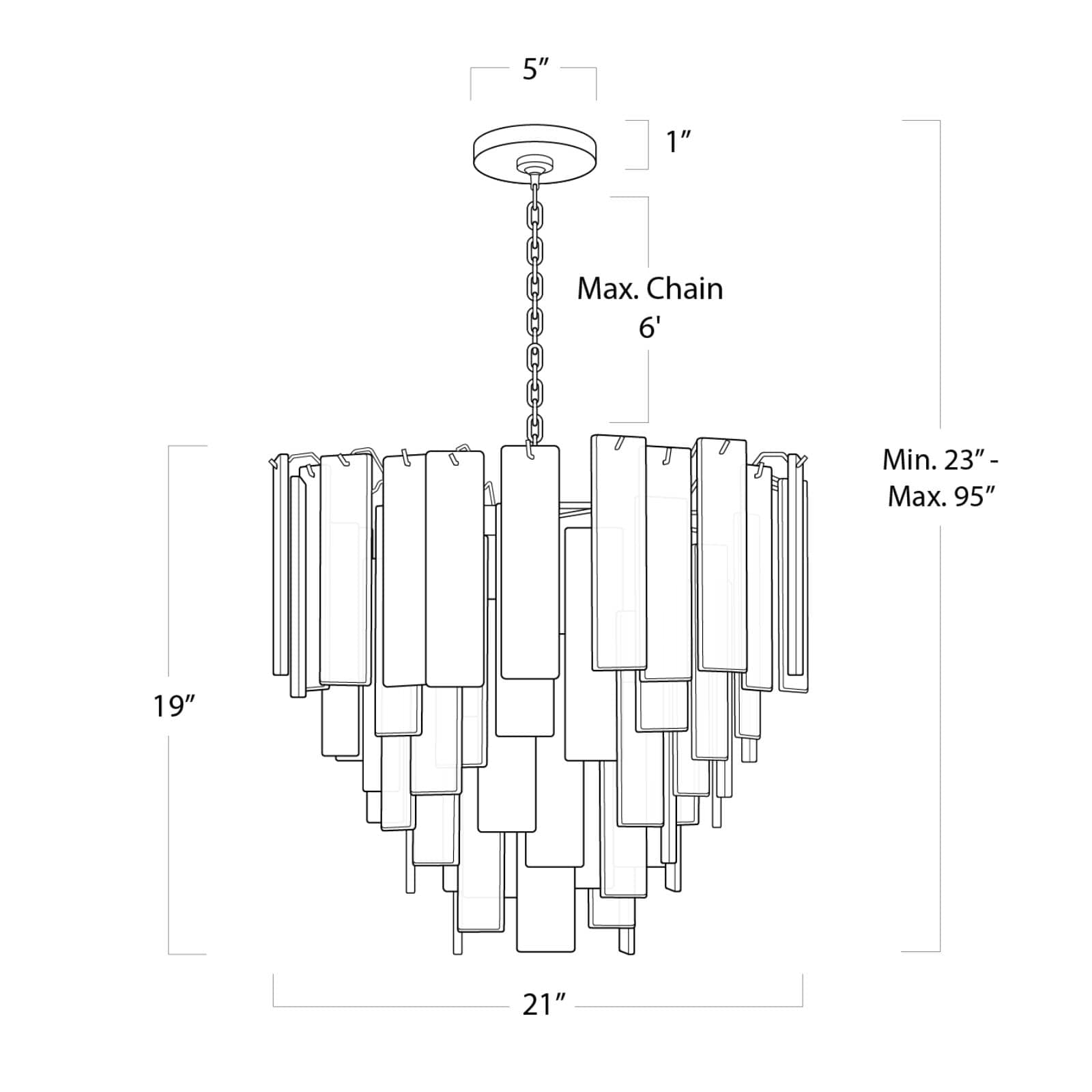 Glacier Chandelier (Gold)