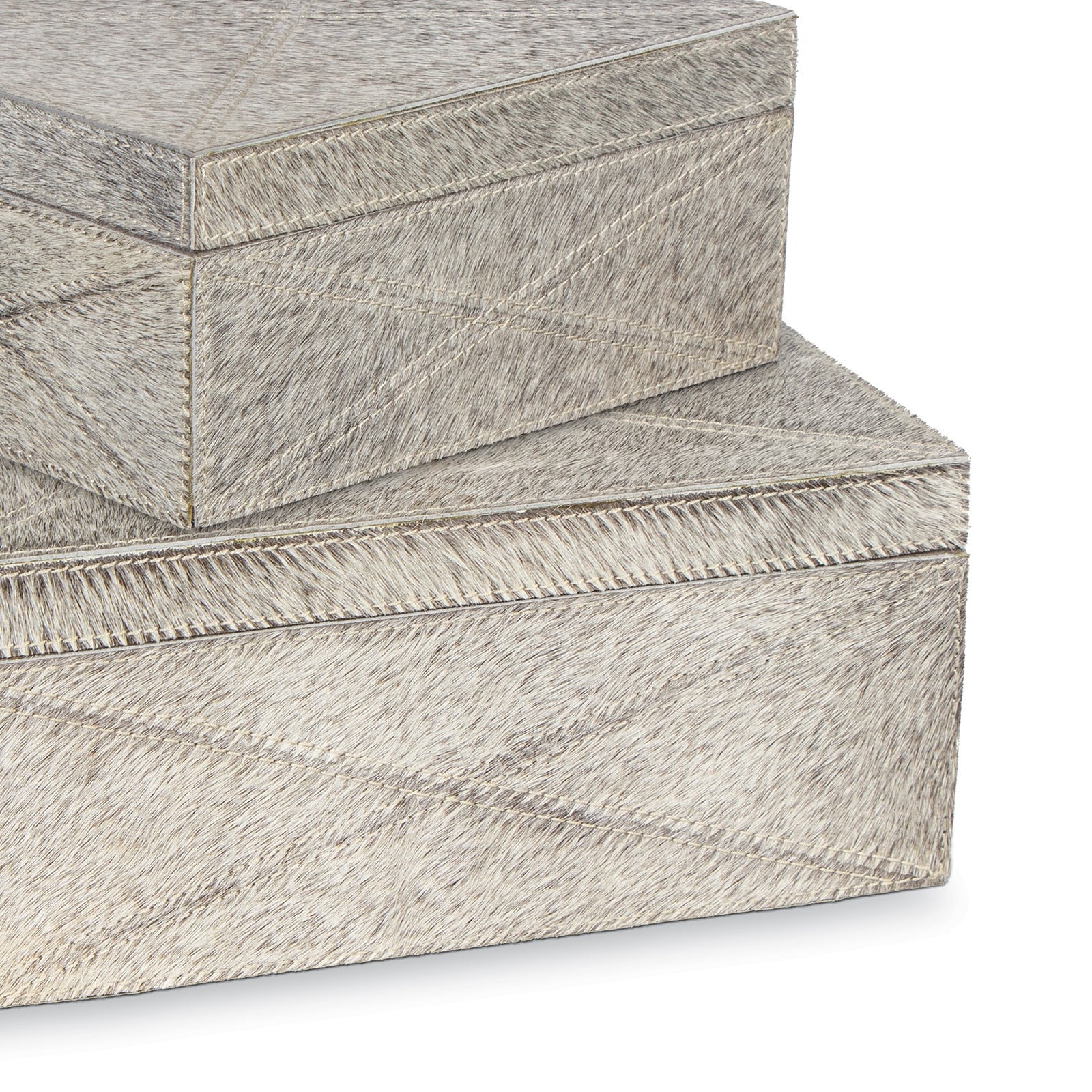Andres Hair on Hide Box Set - Luxury Storage Accent - Villa Decor & Design