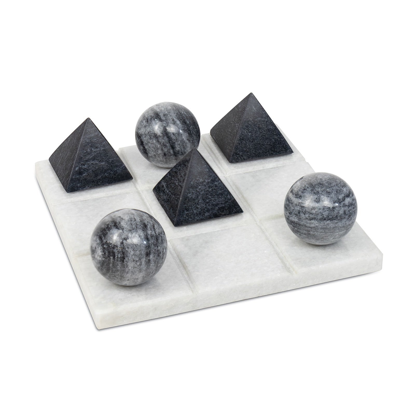 Tic Tac Toe Marble Board - Decorative Game Sculpture - Villa Decor & Design
