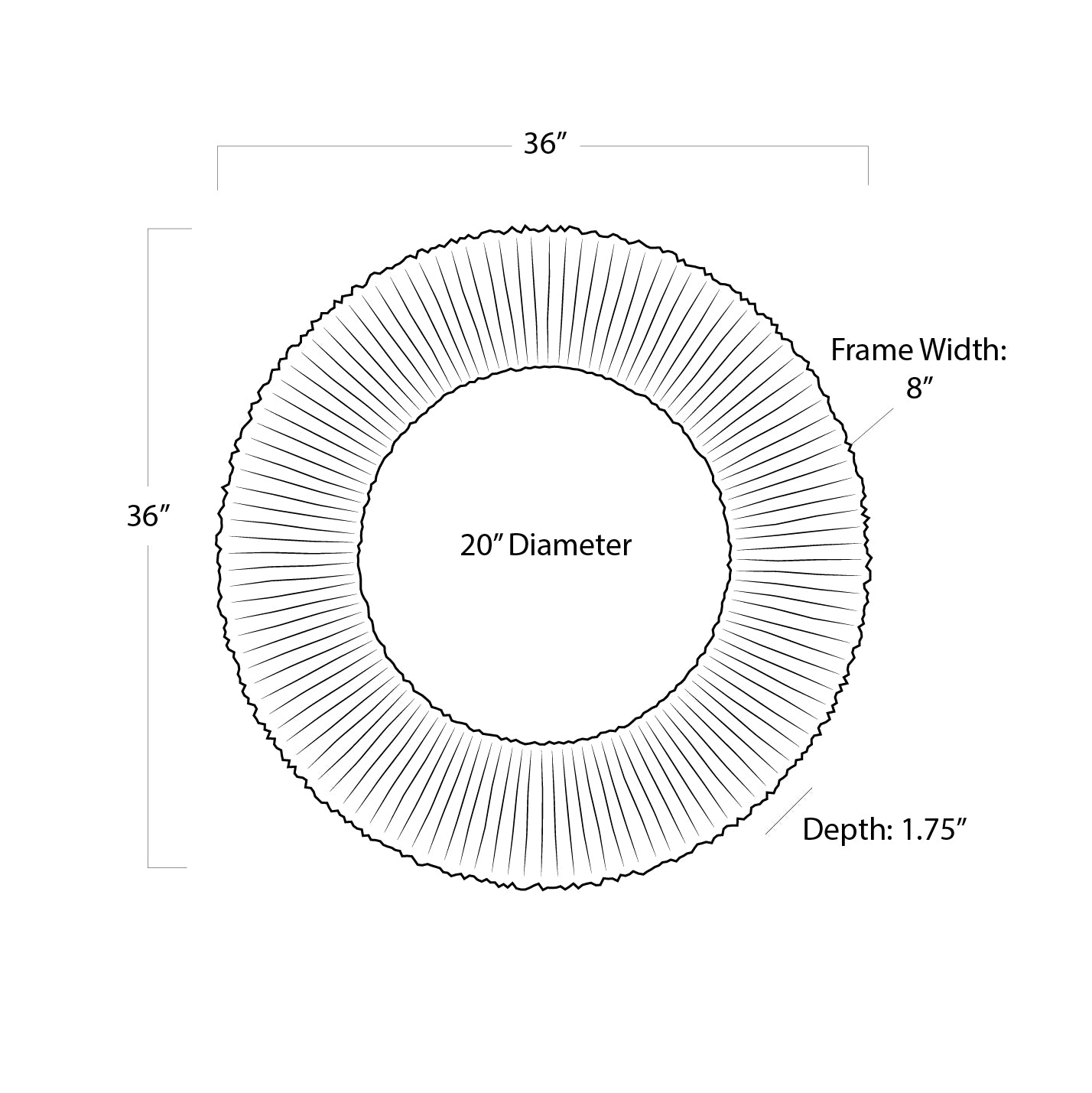 Slate Mirror Round (Black)