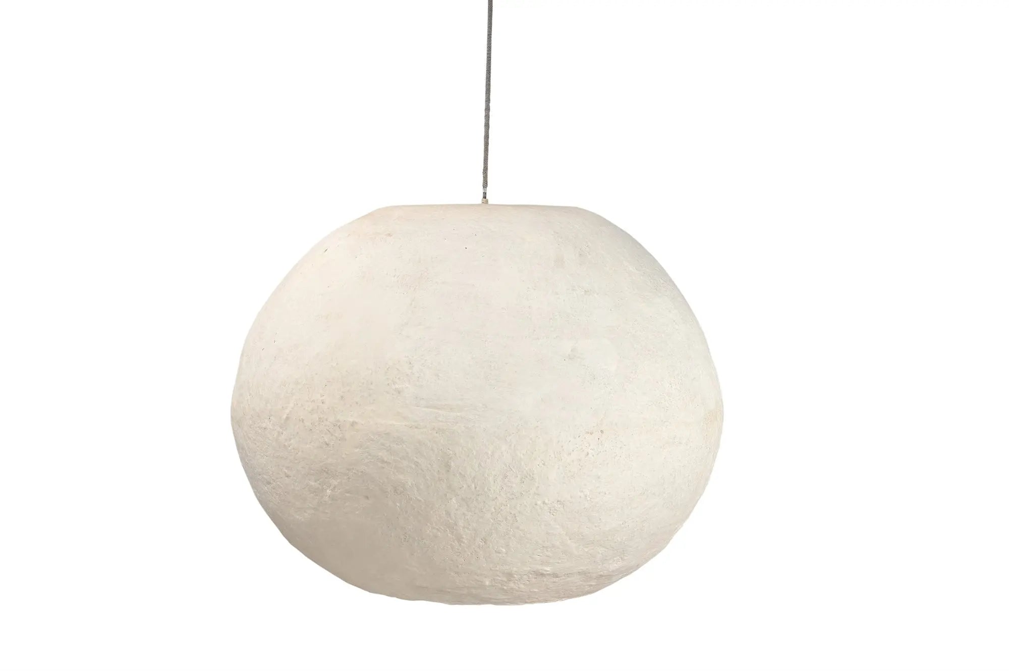 Paper Mache Pendant Light - Off-White Recycled Paper | Small or Large - Villa Decor & Design