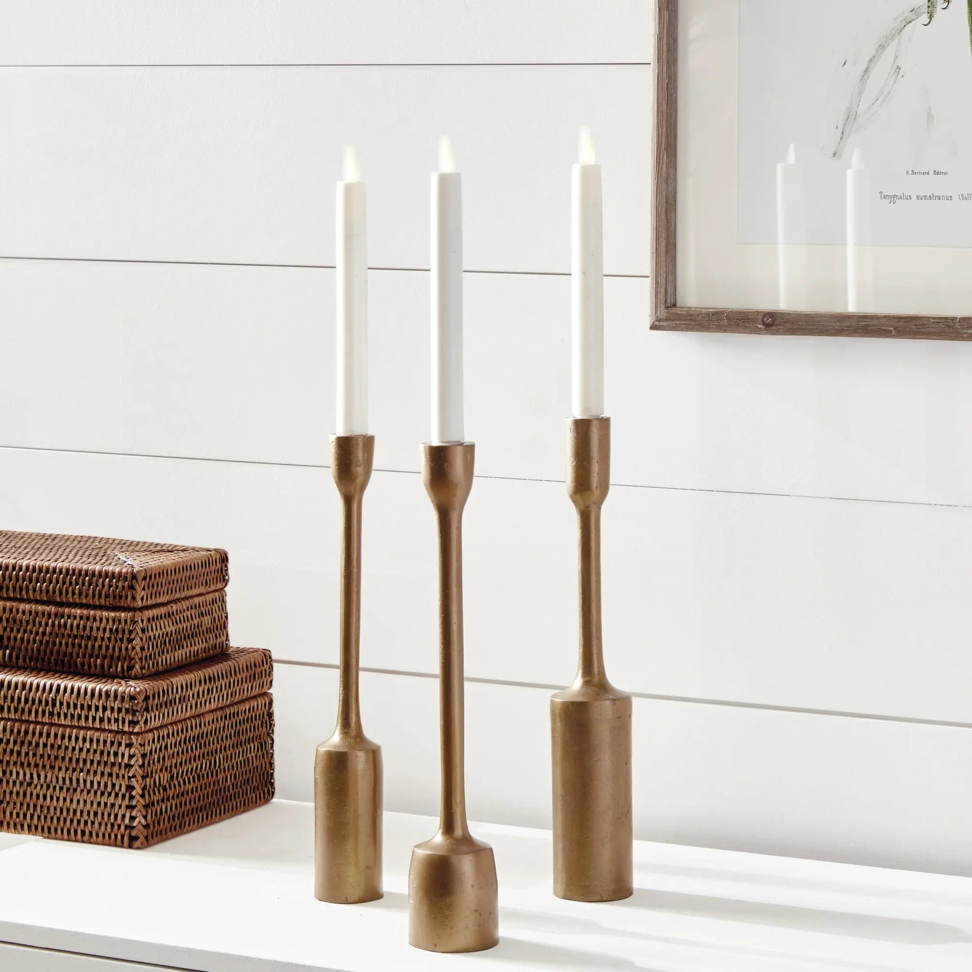 INGE TAPER HOLDERS, SET OF 3 Villa Decor & Design