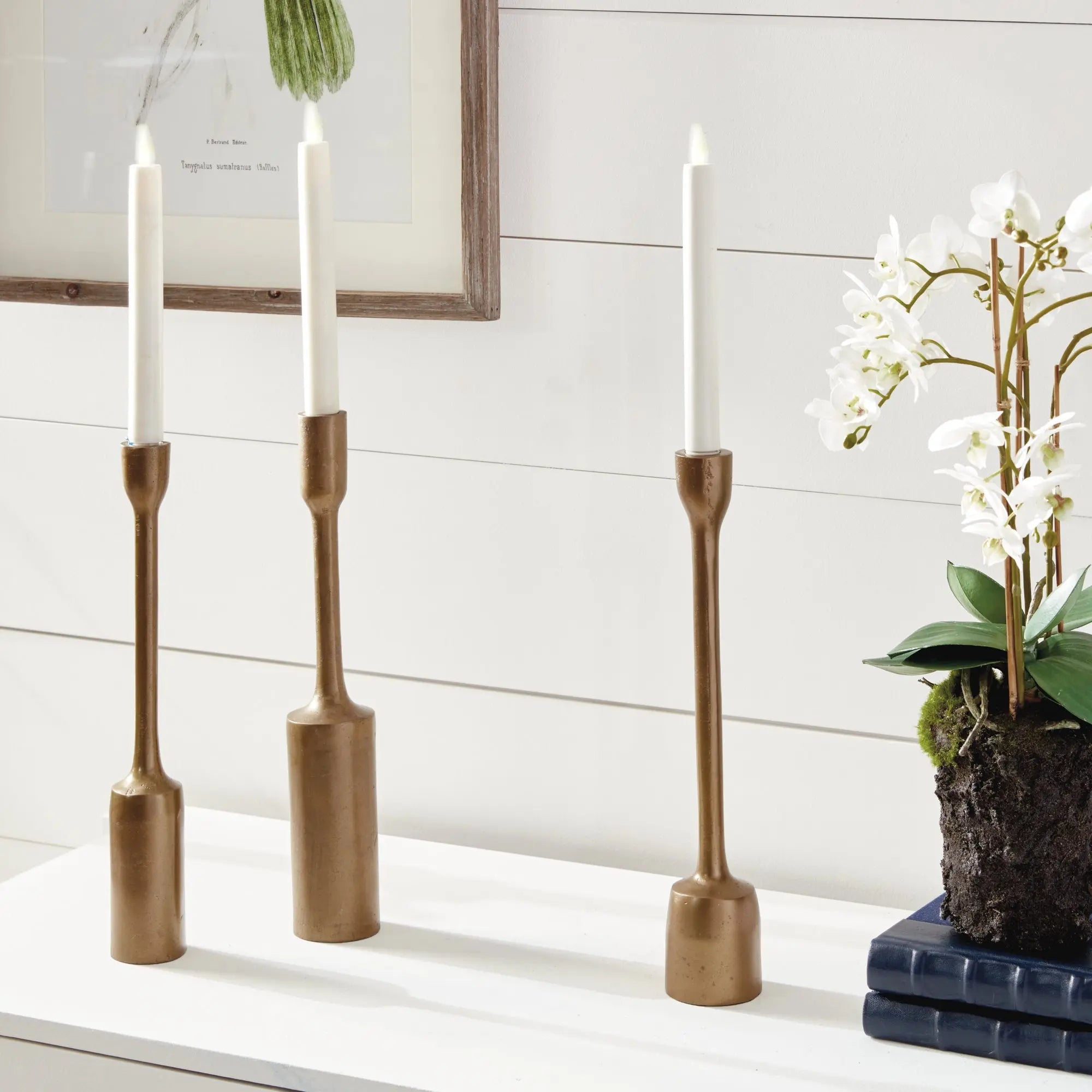 INGE TAPER HOLDERS, SET OF 3 Villa Decor & Design