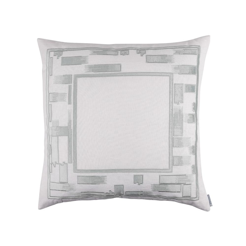 white and aqua decorative pillow, custom pillow