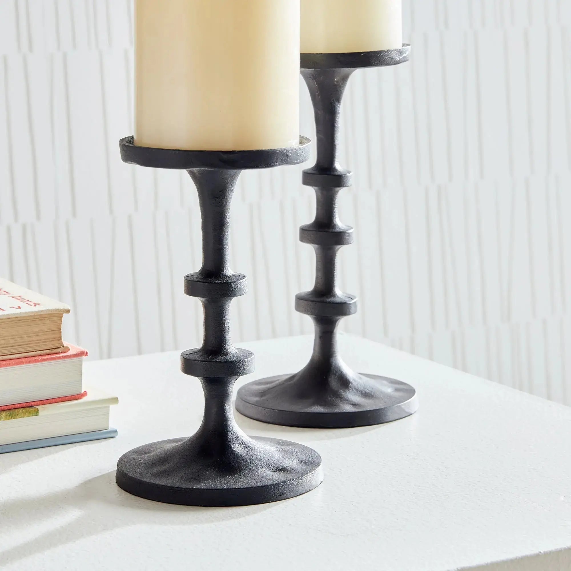ABACUS PETITE CANDLE STANDS, SET OF 2 Villa Decor & Design