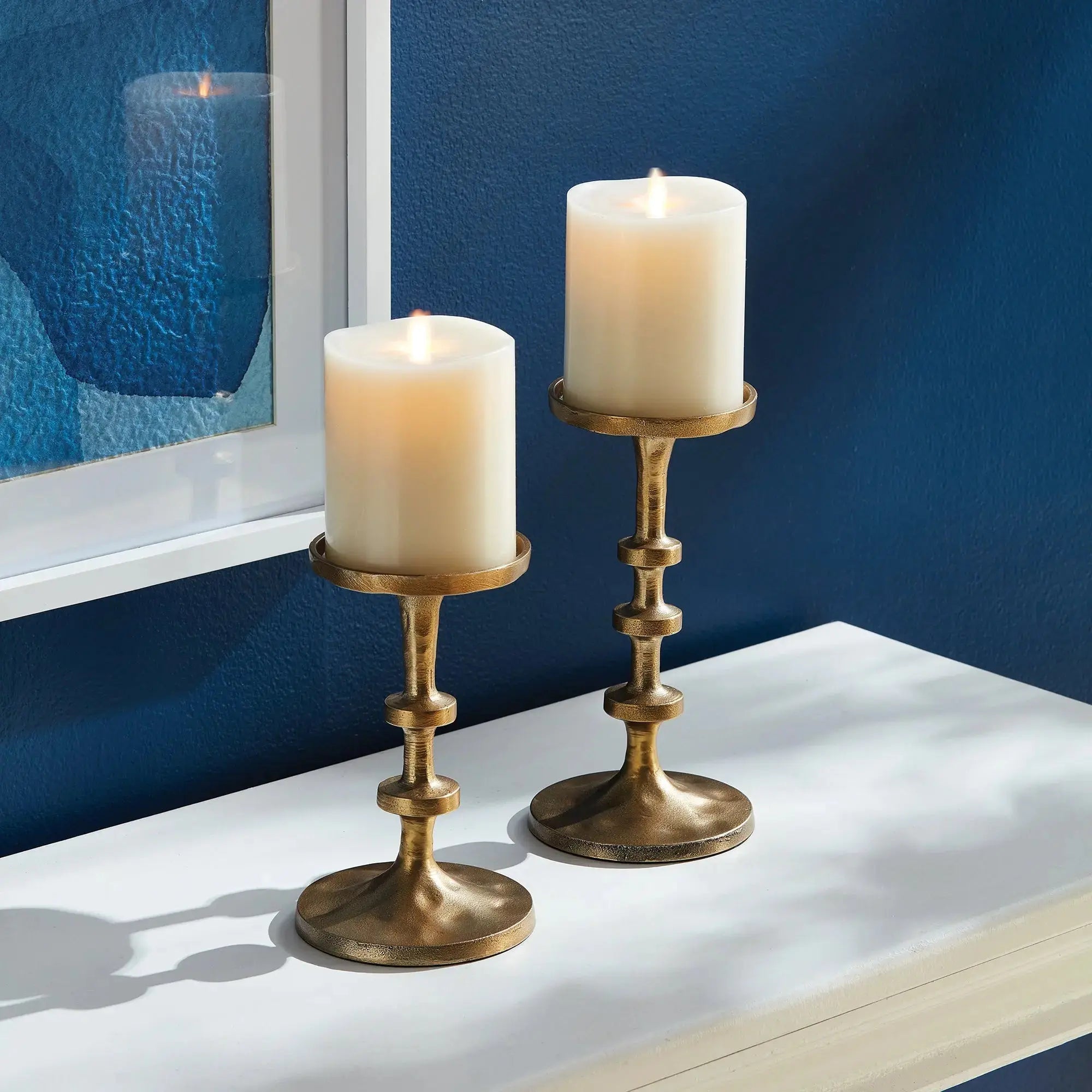 ABACUS PETITE CANDLE STANDS, SET OF 2 Villa Decor & Design