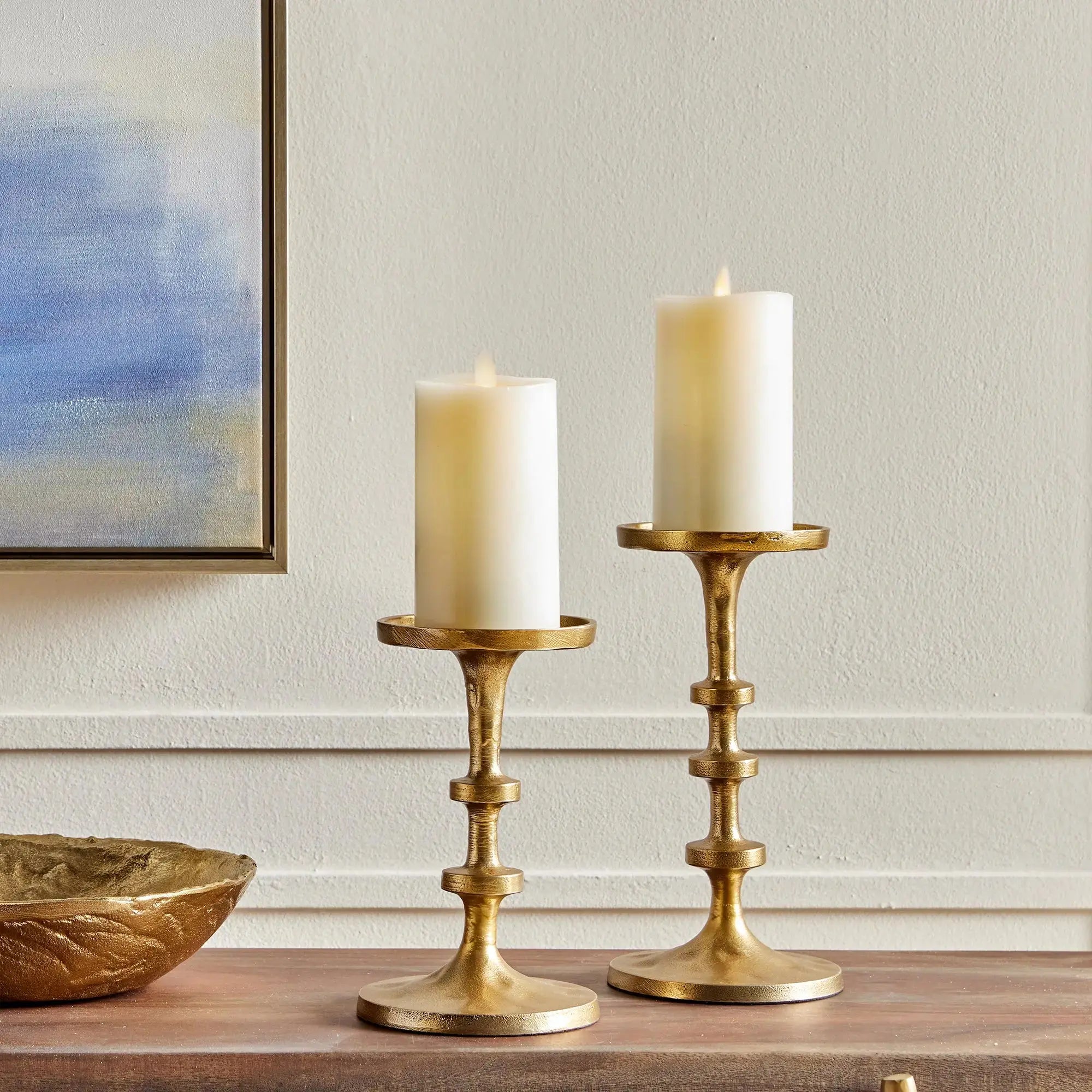 ABACUS PETITE CANDLE STANDS, SET OF 2 Villa Decor & Design