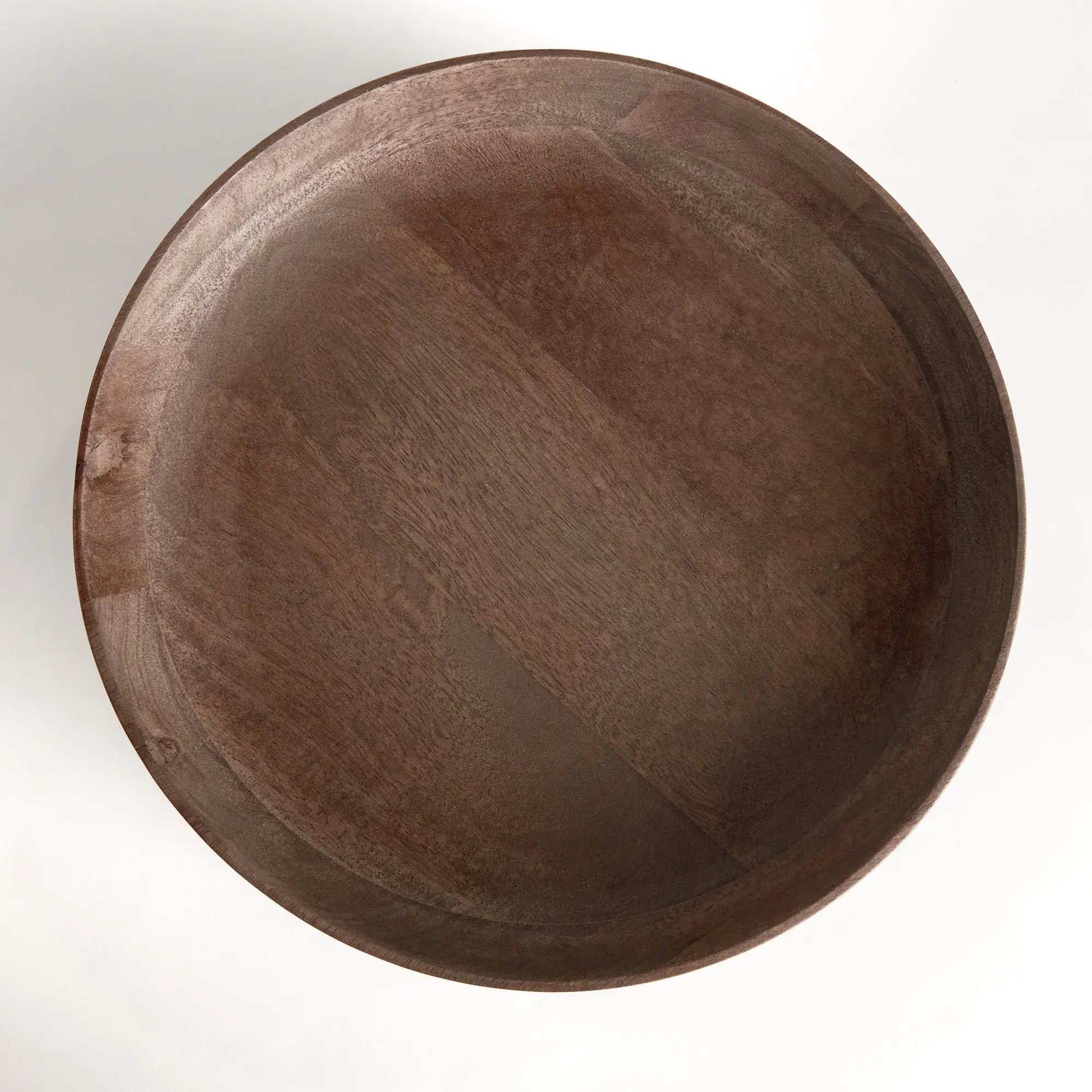 Bowie Footed Mango Wood Bowl - 13.75" (Graywash or Washed Black) Napa Home & Garden