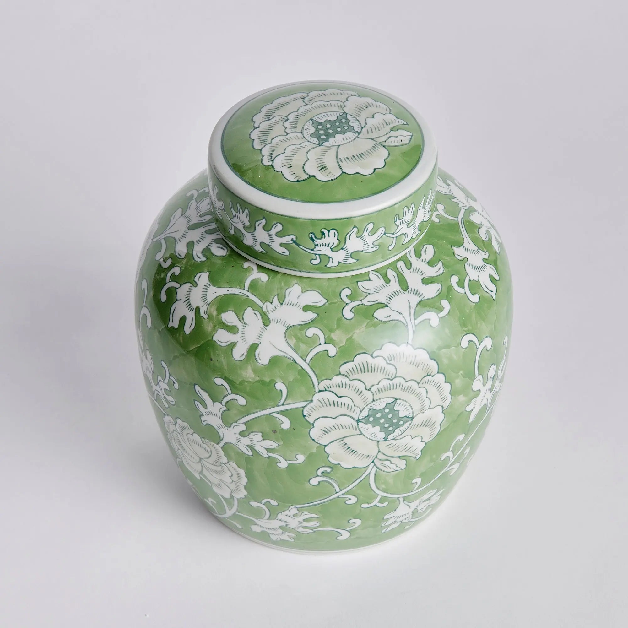 IMPERIAL LOTUS LIDDED JAR Villa Decor & Design