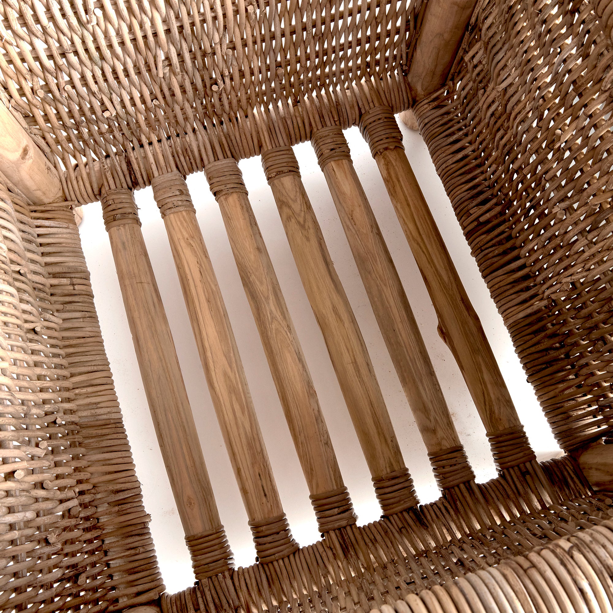 Landon Planter - Small, Medium or Grand Natural Rattan Planter | Teak Legs with Zinc Liner