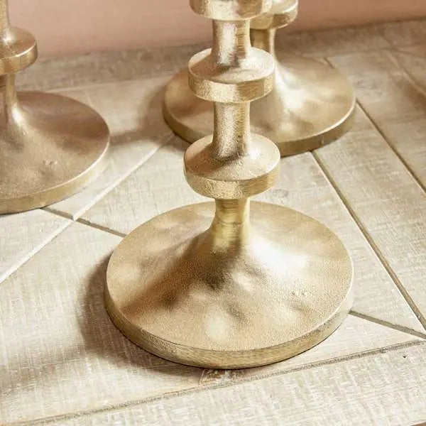 Abacus Taper Holders - Set of 3 Oversized LED Candle Holders - Villa Decor & Design