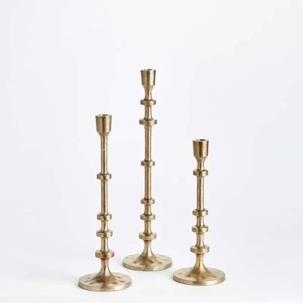 Abacus Taper Holders - Set of 3 Oversized LED Candle Holders - Villa Decor & Design