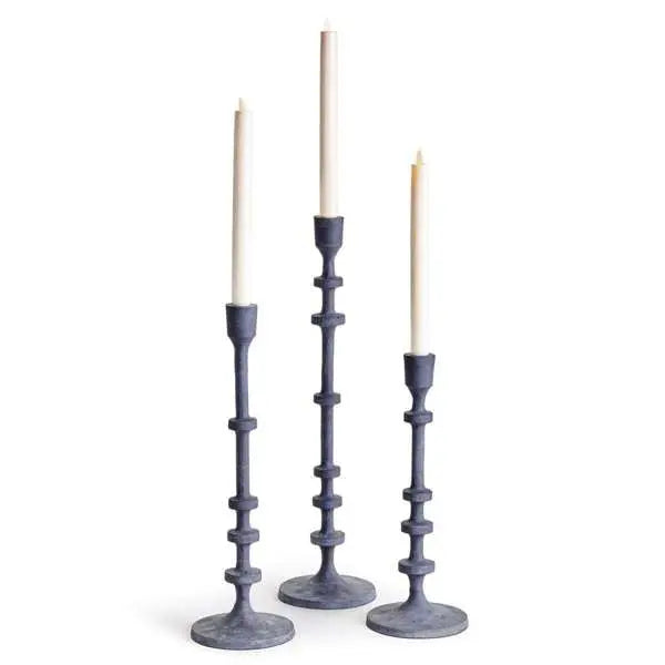 Abacus Taper Holders - Set of 3 Oversized LED Candle Holders - Villa Decor & Design