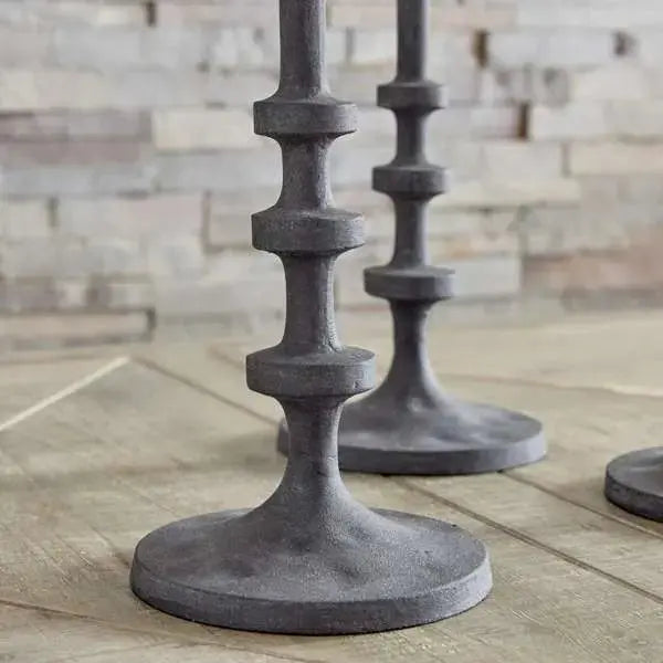 Abacus Taper Holders - Set of 3 Oversized LED Candle Holders - Villa Decor & Design