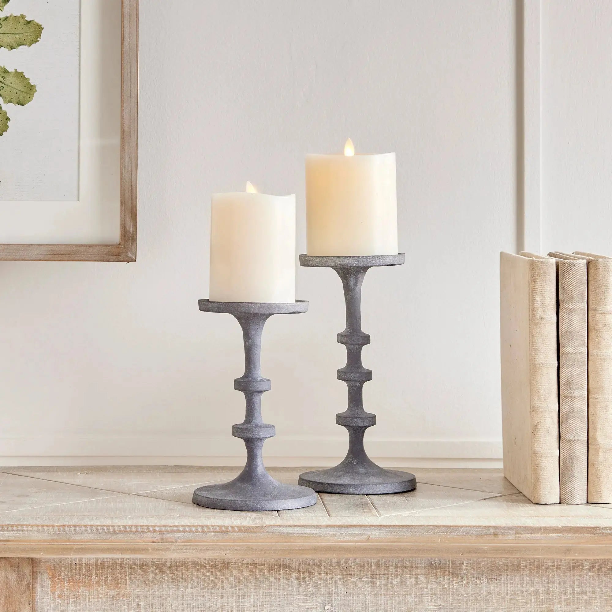 ABACUS PETITE CANDLE STANDS, SET OF 2 Villa Decor & Design