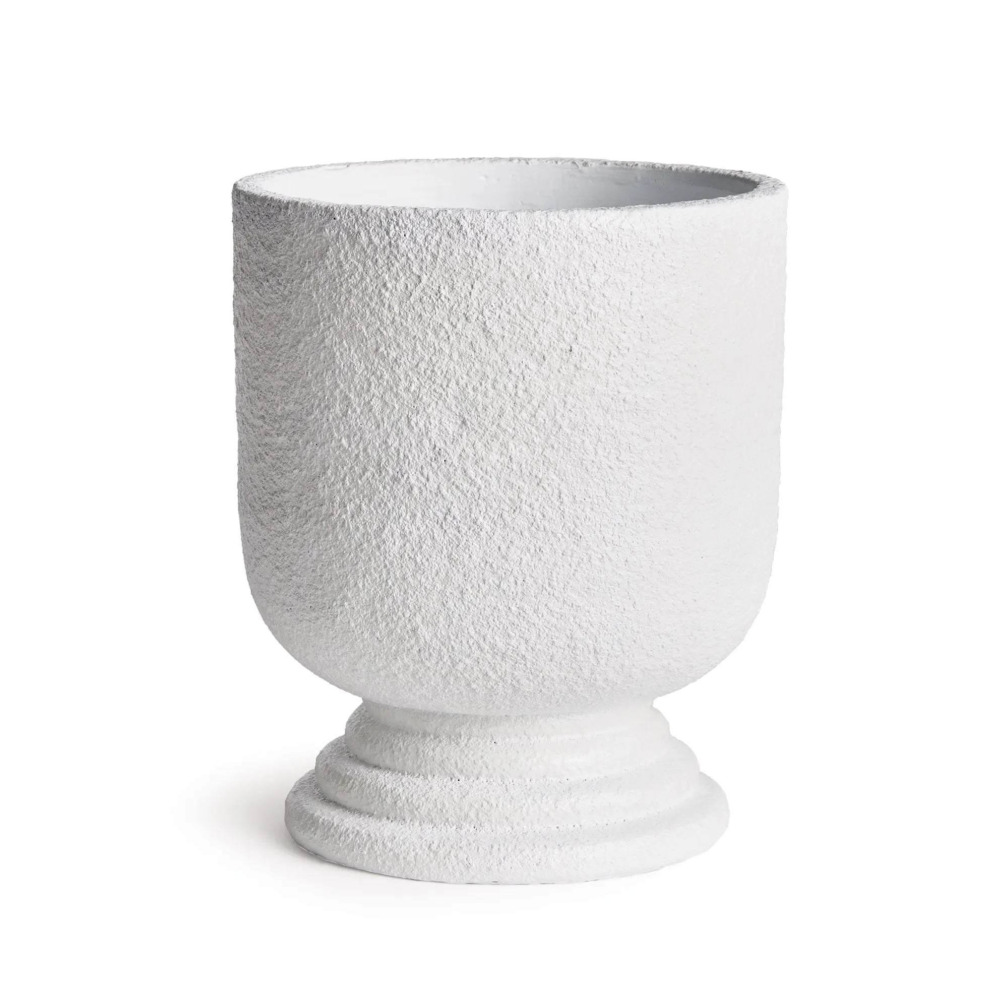 Isadora Large Footed Urn - White Concrete Decorative Planter Napa Home & Garden