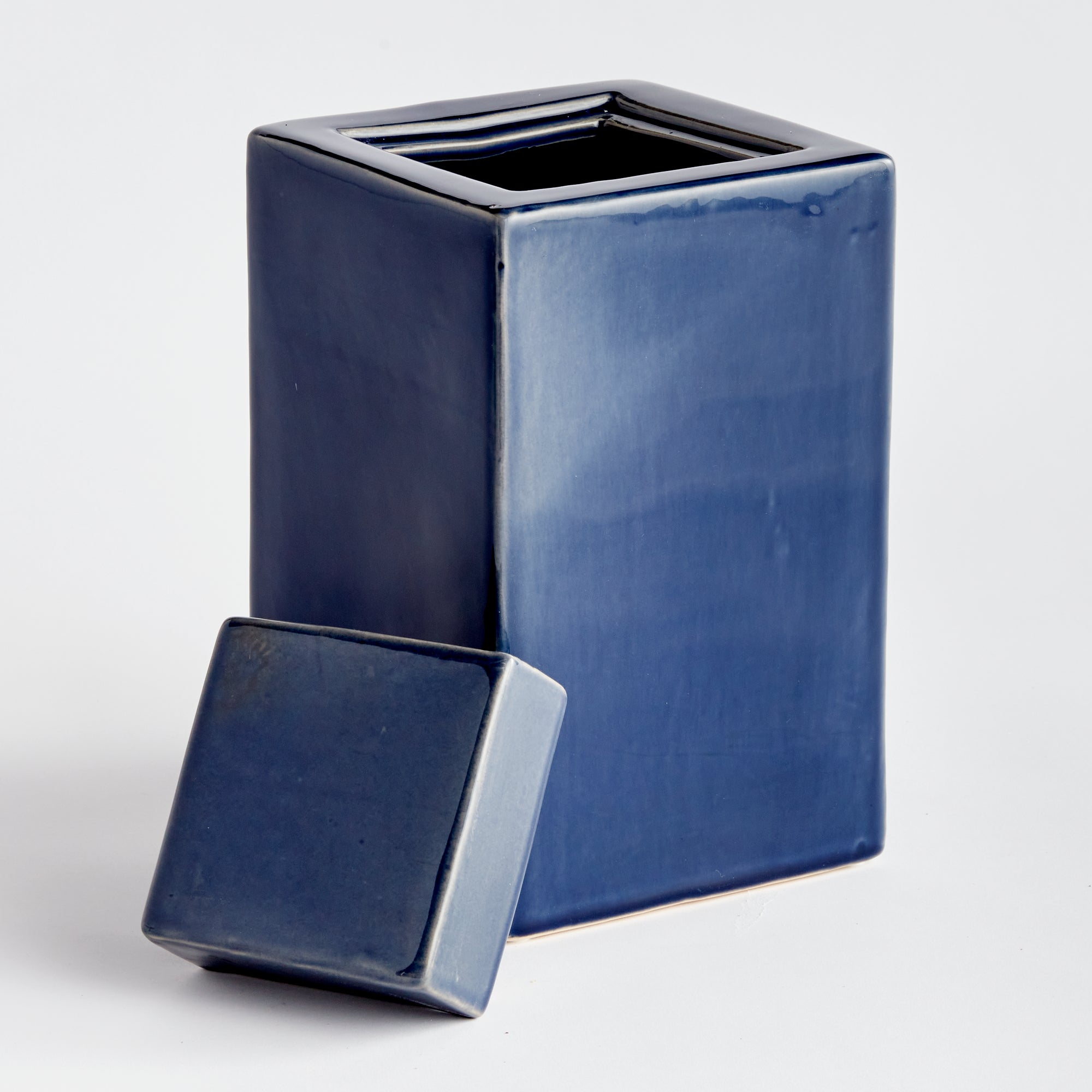 Ophelia Ceramic Lidded Jar – Cream or Blue | 4 Sizes