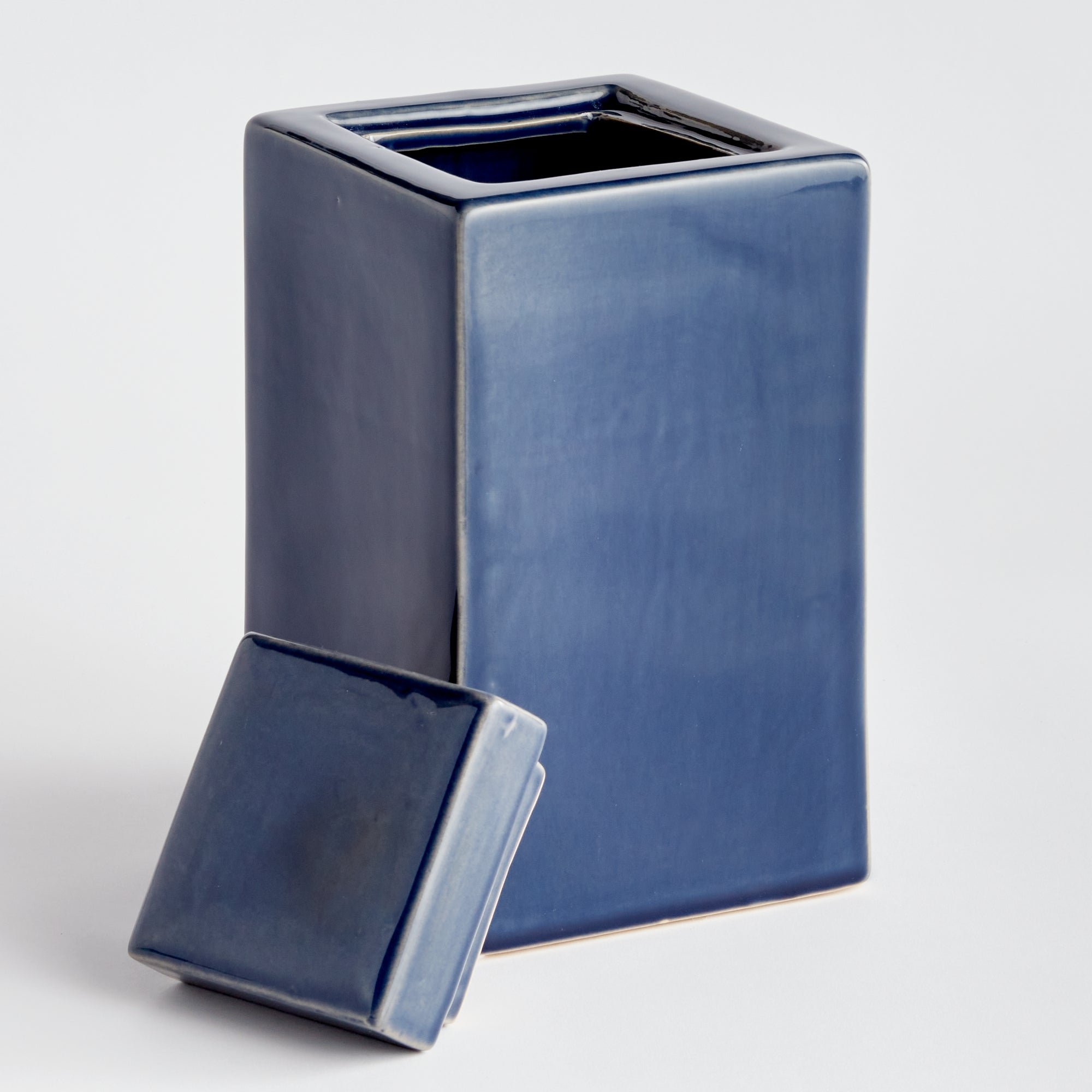 Ophelia Ceramic Lidded Jar – Cream or Blue | 4 Sizes