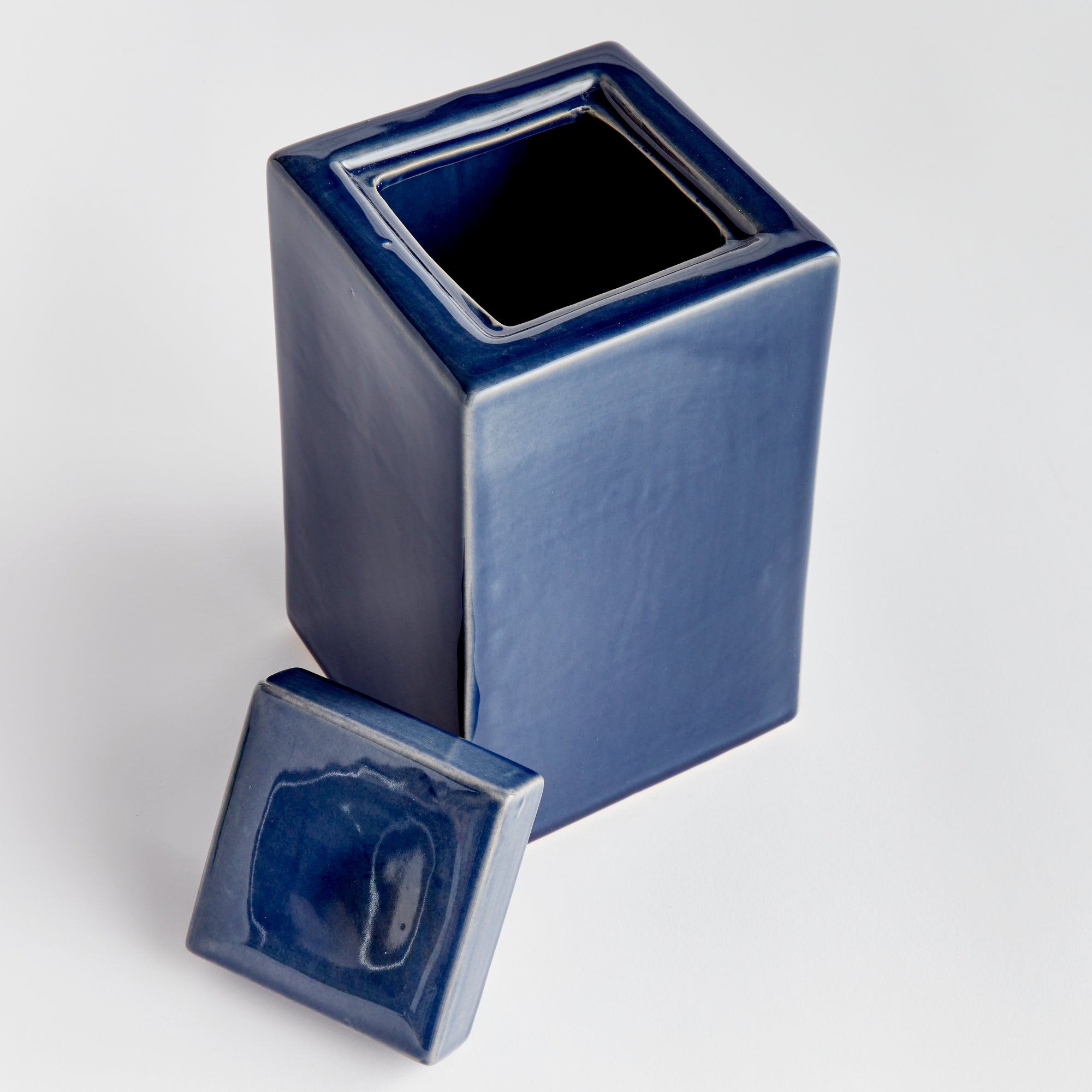 Ophelia Ceramic Lidded Jar – Cream or Blue | 4 Sizes