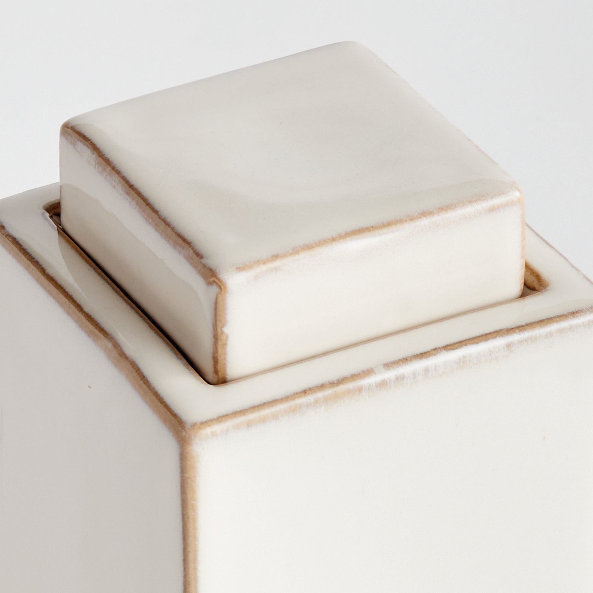 Ophelia Ceramic Lidded Jar – Cream or Blue | 4 Sizes