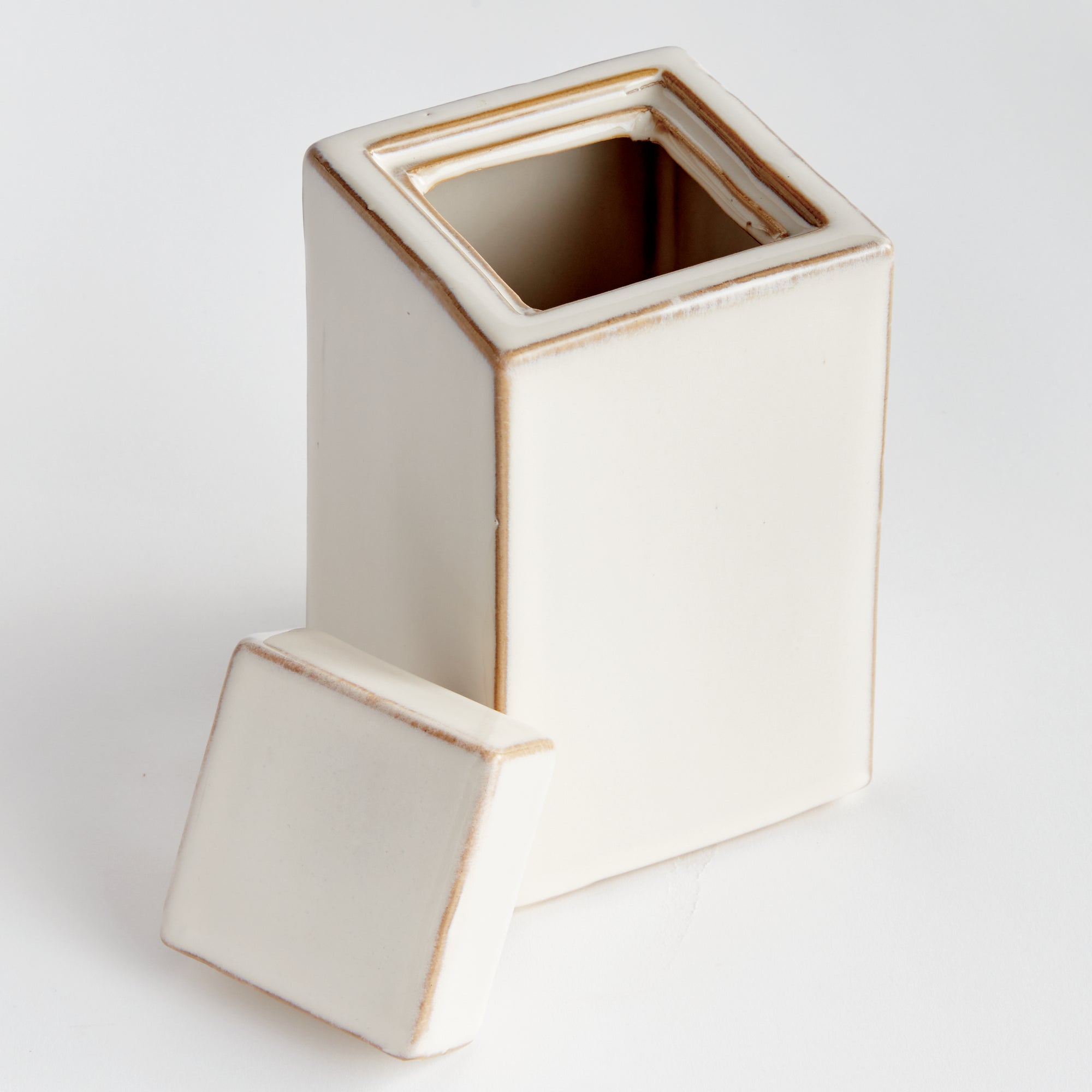 Ophelia Ceramic Lidded Jar – Cream or Blue | 4 Sizes