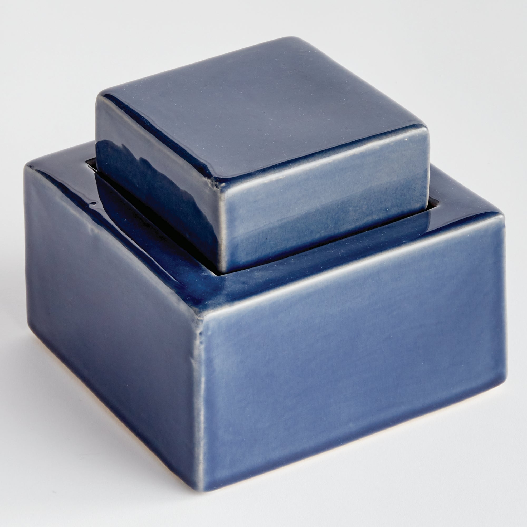 Ophelia Ceramic Lidded Jar – Cream or Blue | 4 Sizes