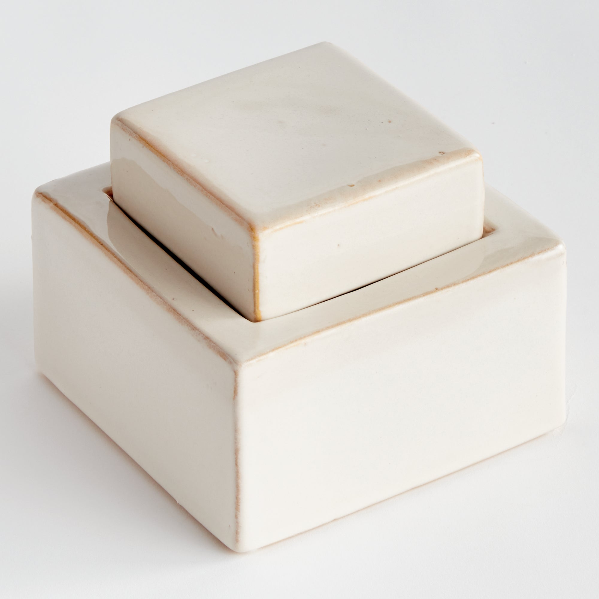 Ophelia Ceramic Lidded Jar – Cream or Blue | 4 Sizes