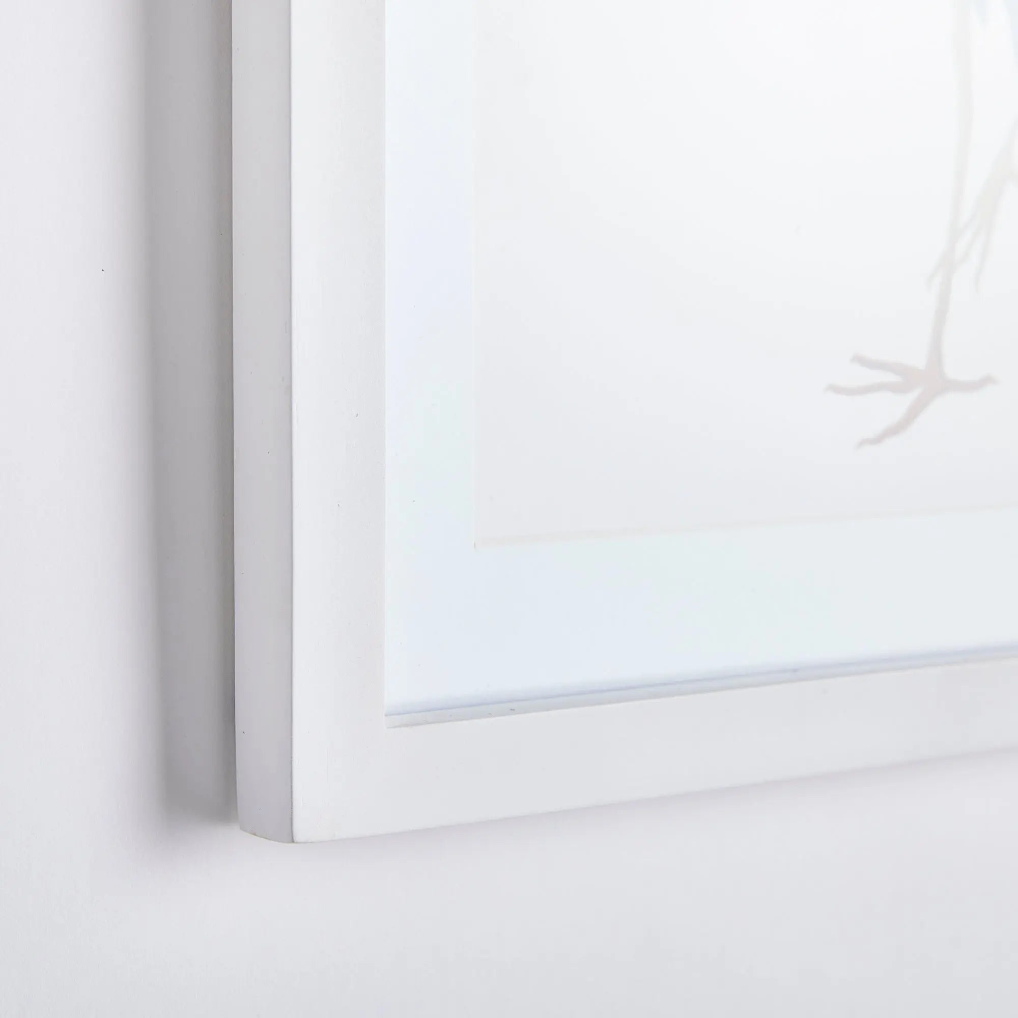 A coordinated 6-piece gallery wall set featuring various artistic prints of blue herons in white matted fir wood frames, arranged in a professional salon-style layout.