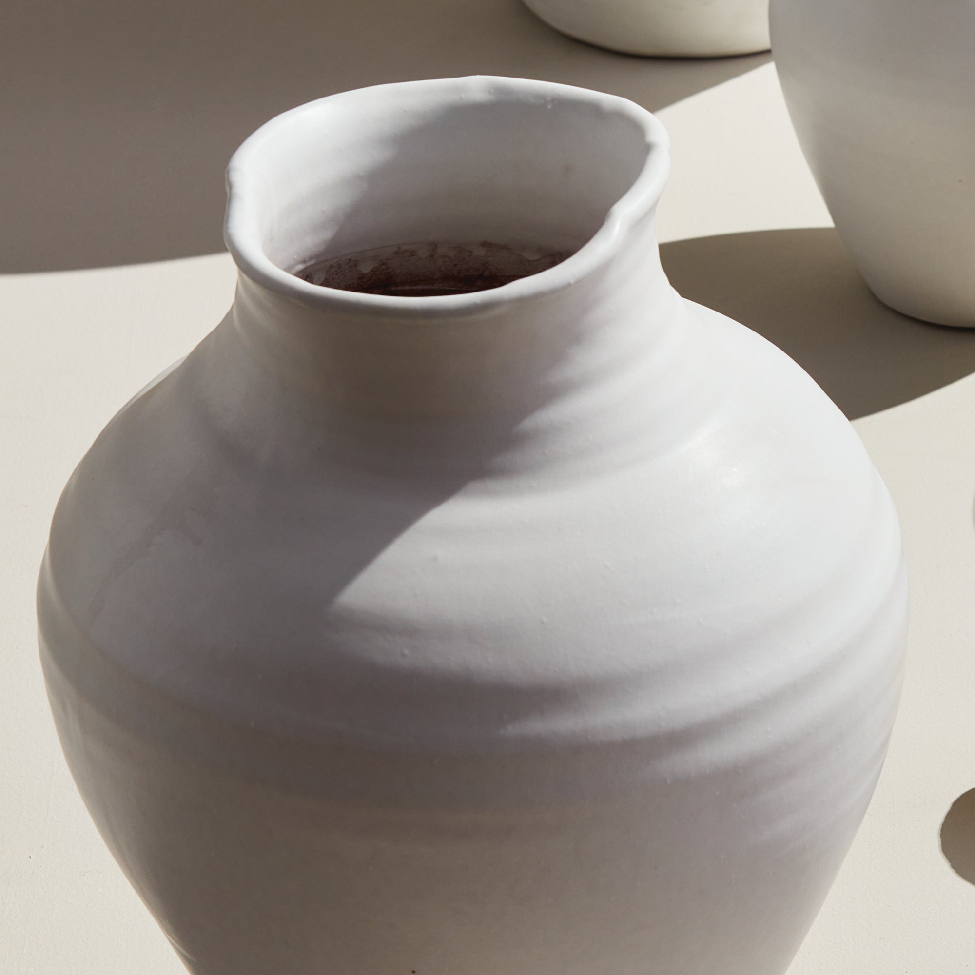 Mirela Vase  - Medium, WHITE
