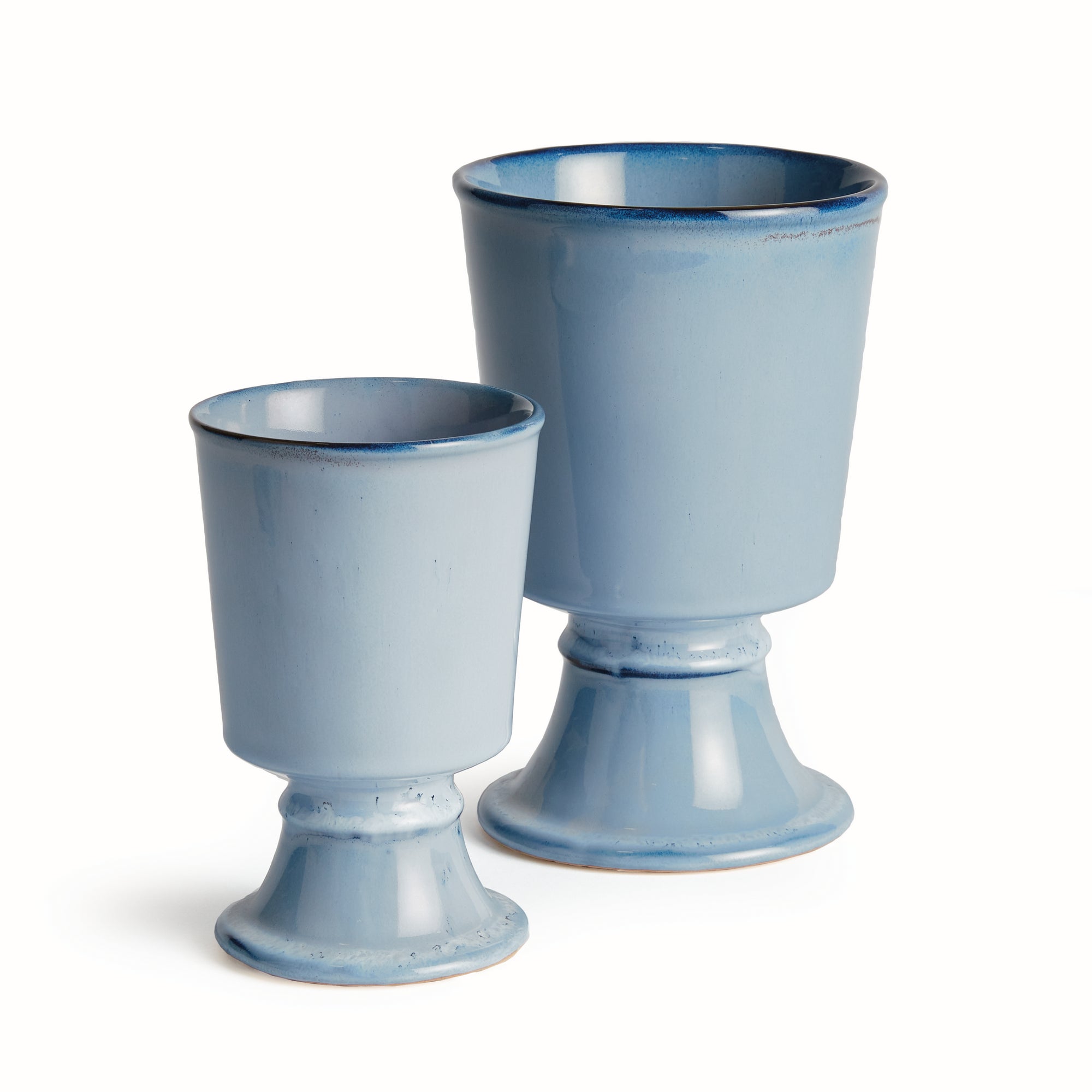 Kelcy Footed Cahcepots, SET OF 2 | BLUE