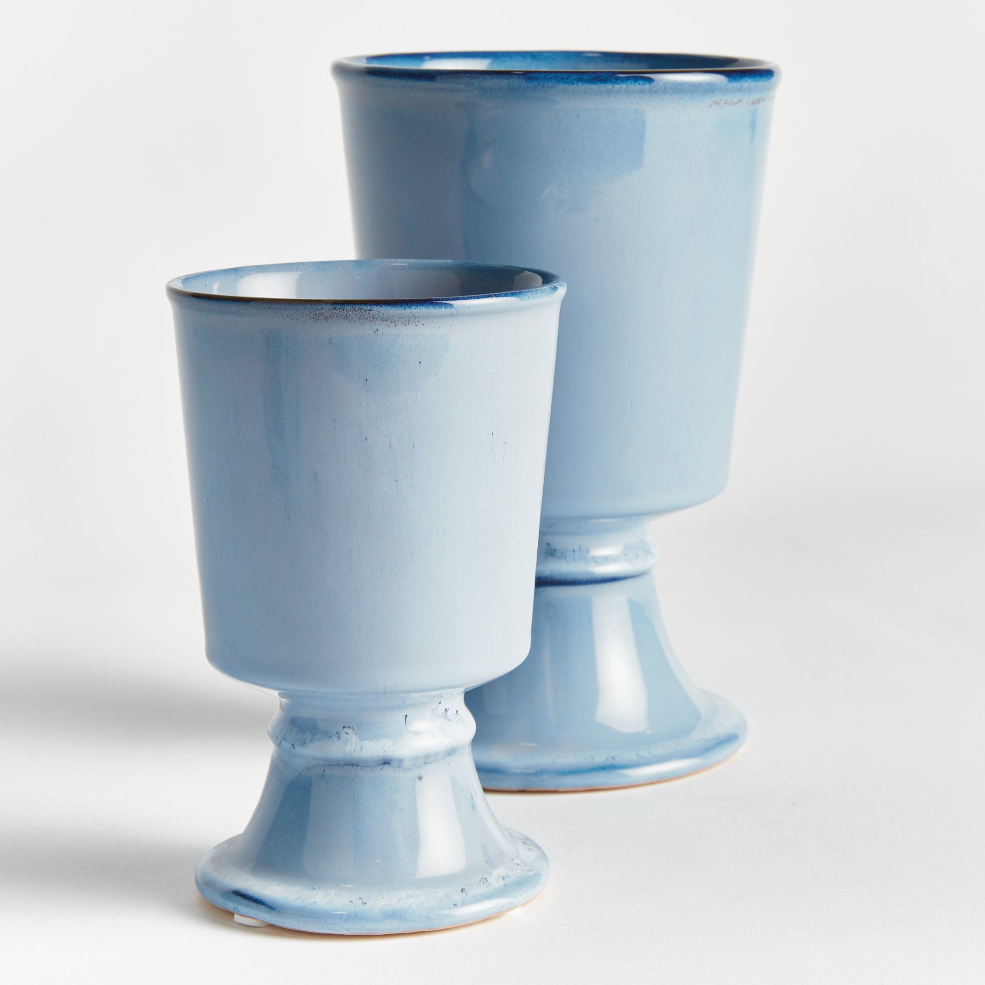 Kelcy Footed Cahcepots, SET OF 2 | BLUE