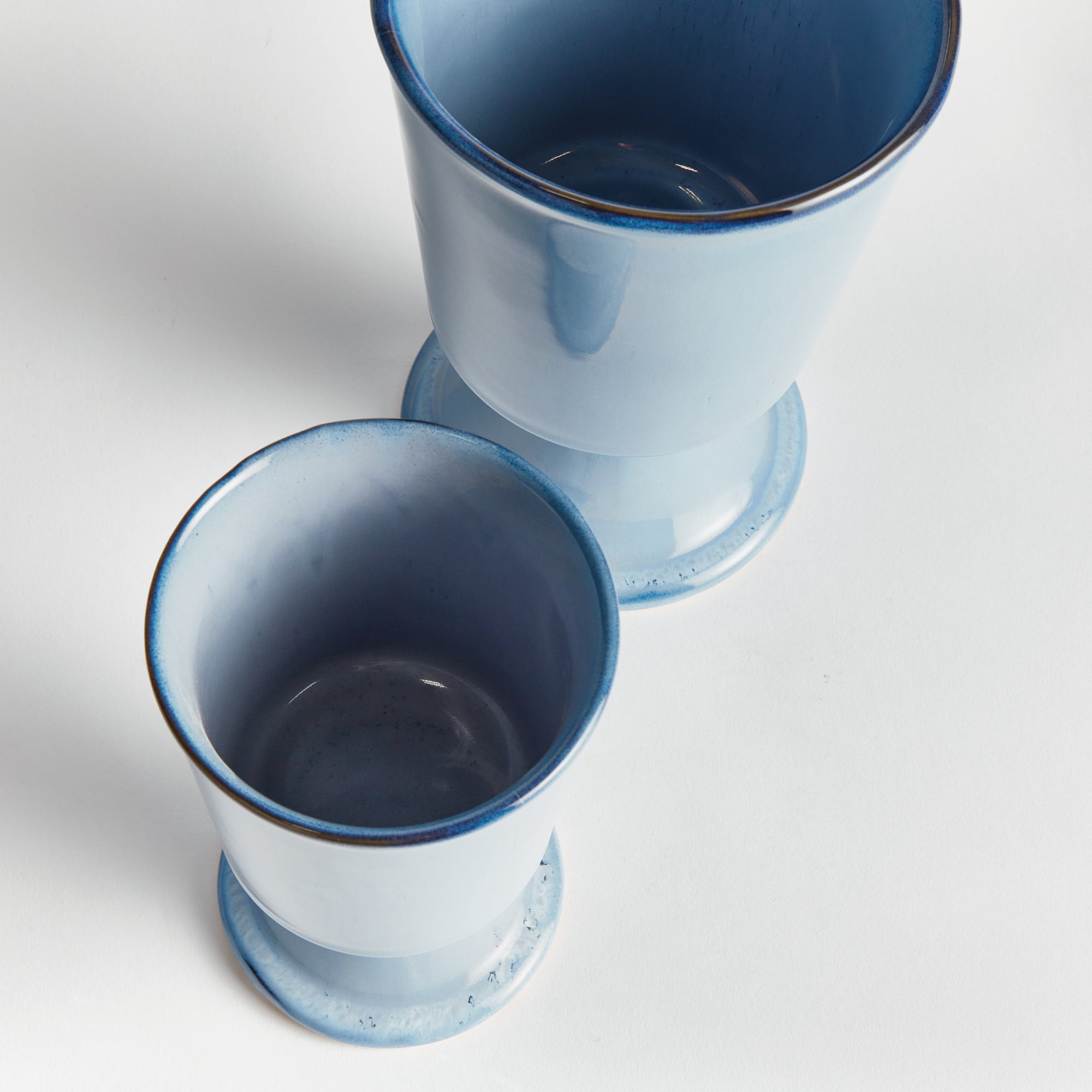Kelcy Footed Cahcepots, SET OF 2 | BLUE