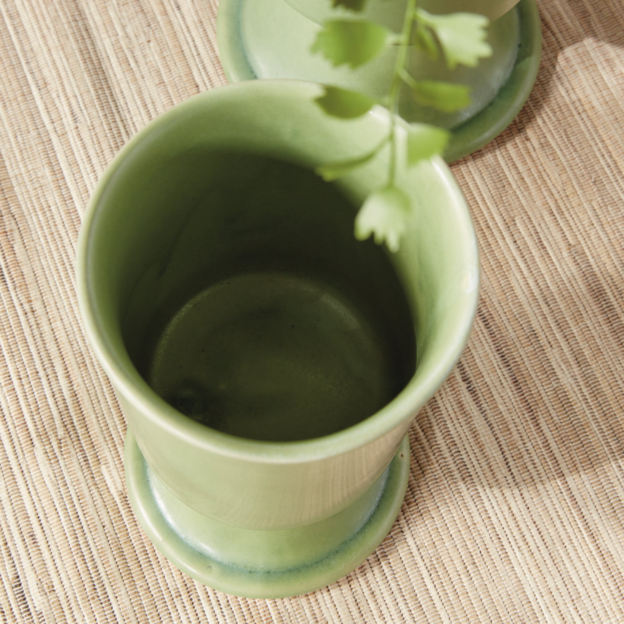Kelcy Footed Cahcepots, SET OF 2 | GREEN