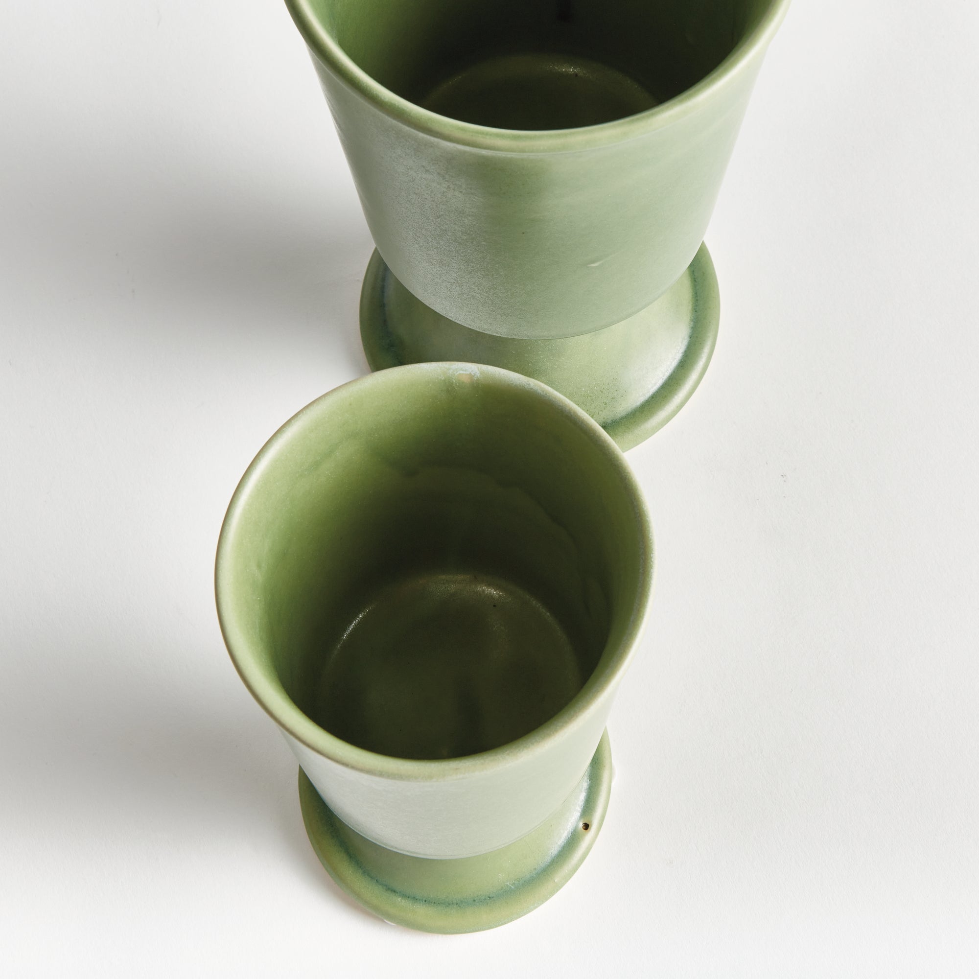 Kelcy Footed Cahcepots, SET OF 2 | GREEN